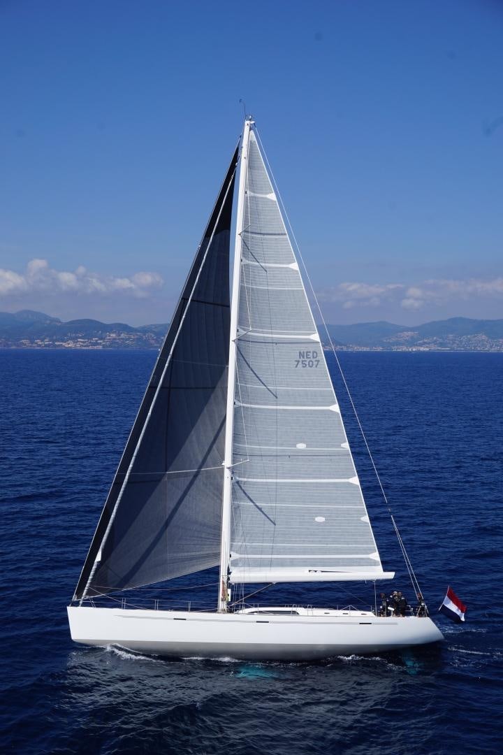a sailboat on the water aboard XERES Yacht for Sale