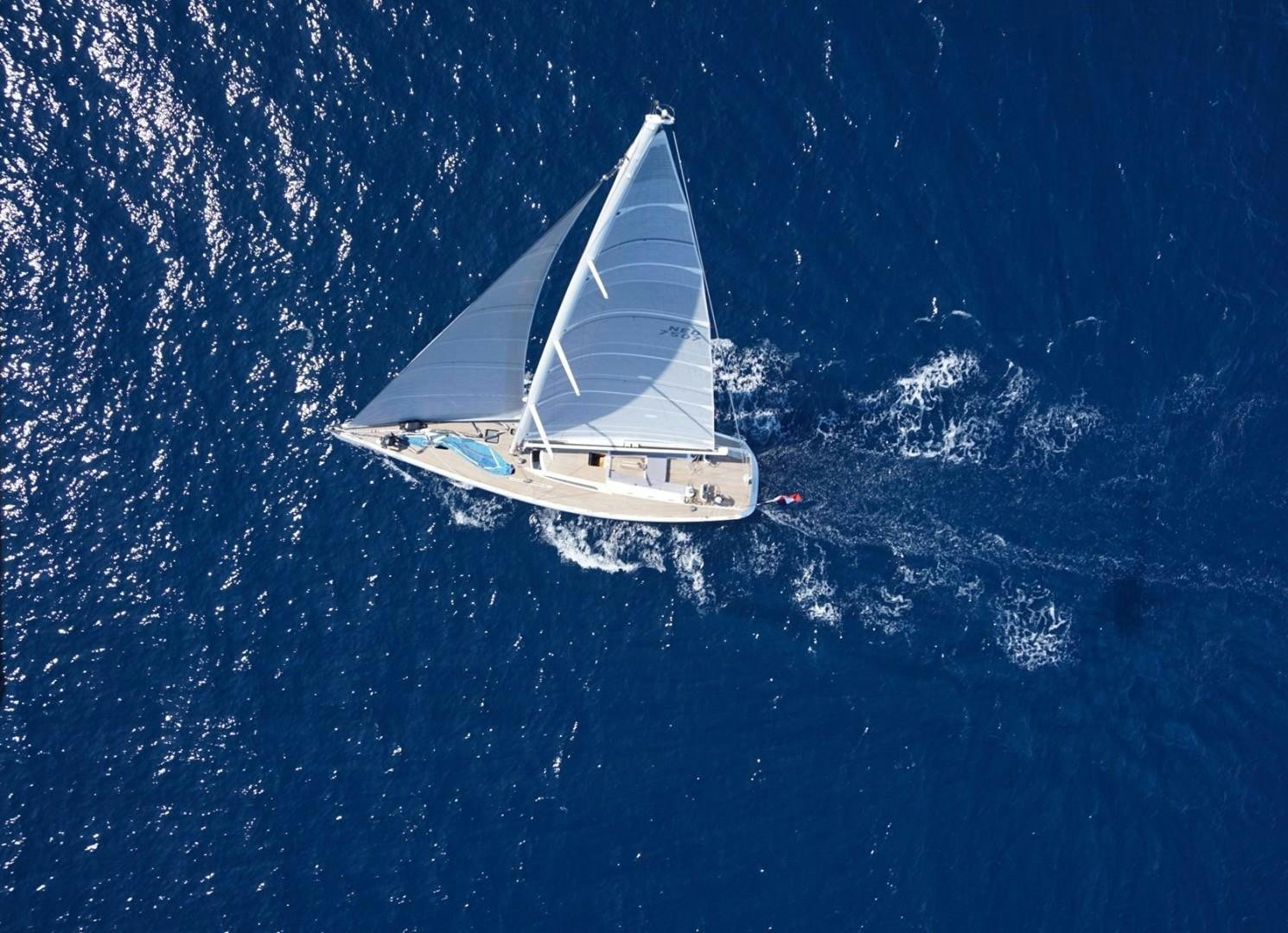a sailboat in the water aboard XERES Yacht for Sale