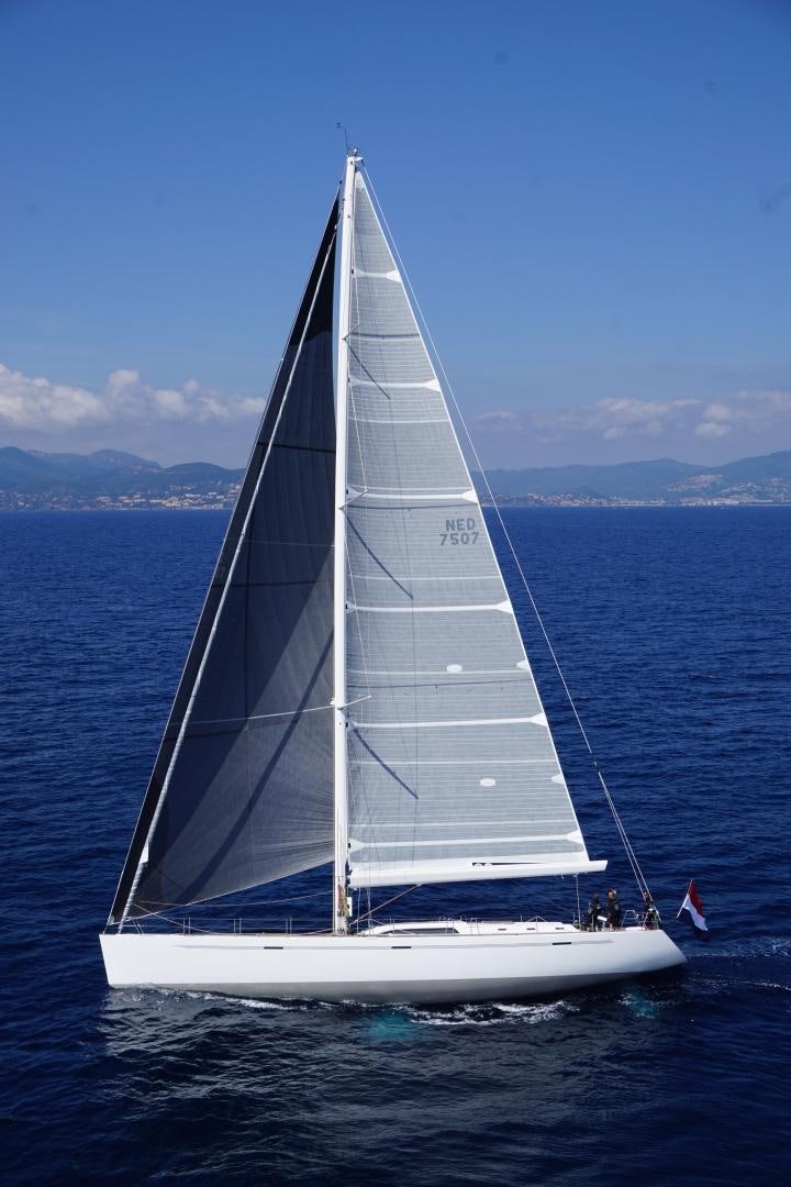 a sailboat on the water aboard XERES Yacht for Sale