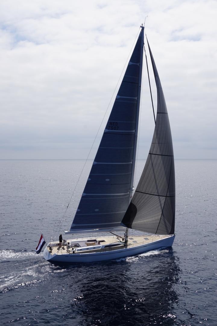 a sailboat on the water aboard XERES Yacht for Sale