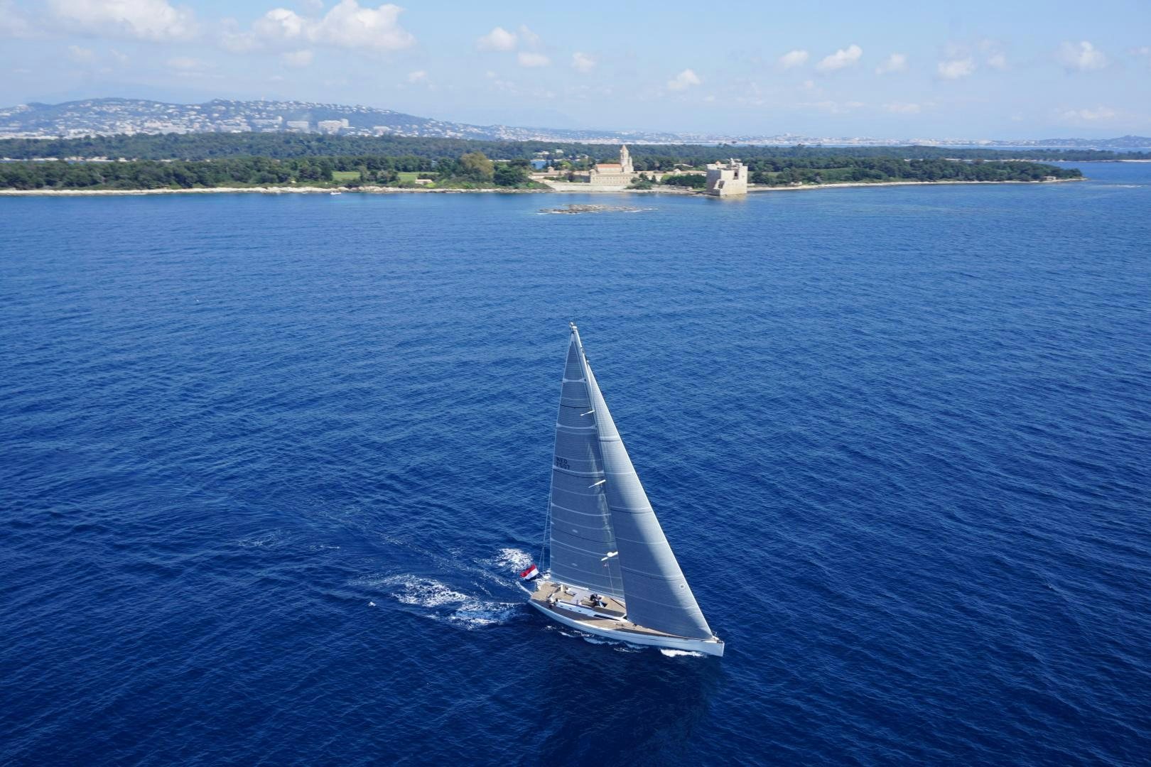 a boat sailing on the water aboard XERES Yacht for Sale