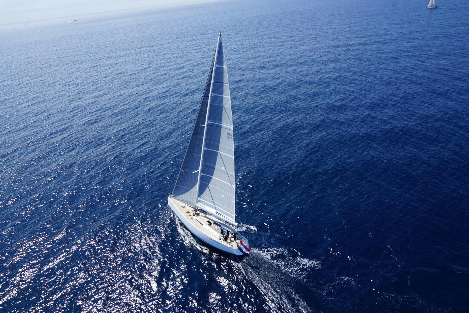 a sailboat on the water aboard XERES Yacht for Sale