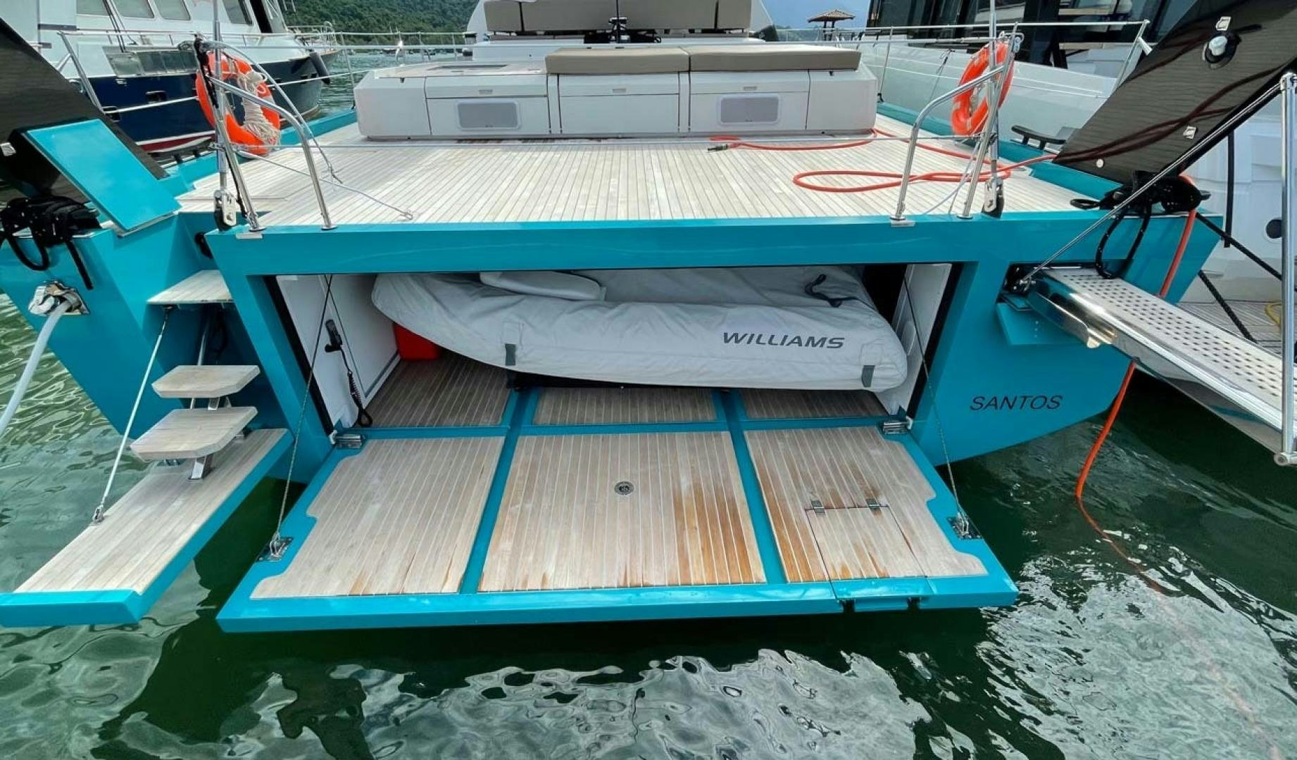a boat on the water aboard LAS BRISAS Yacht for Sale