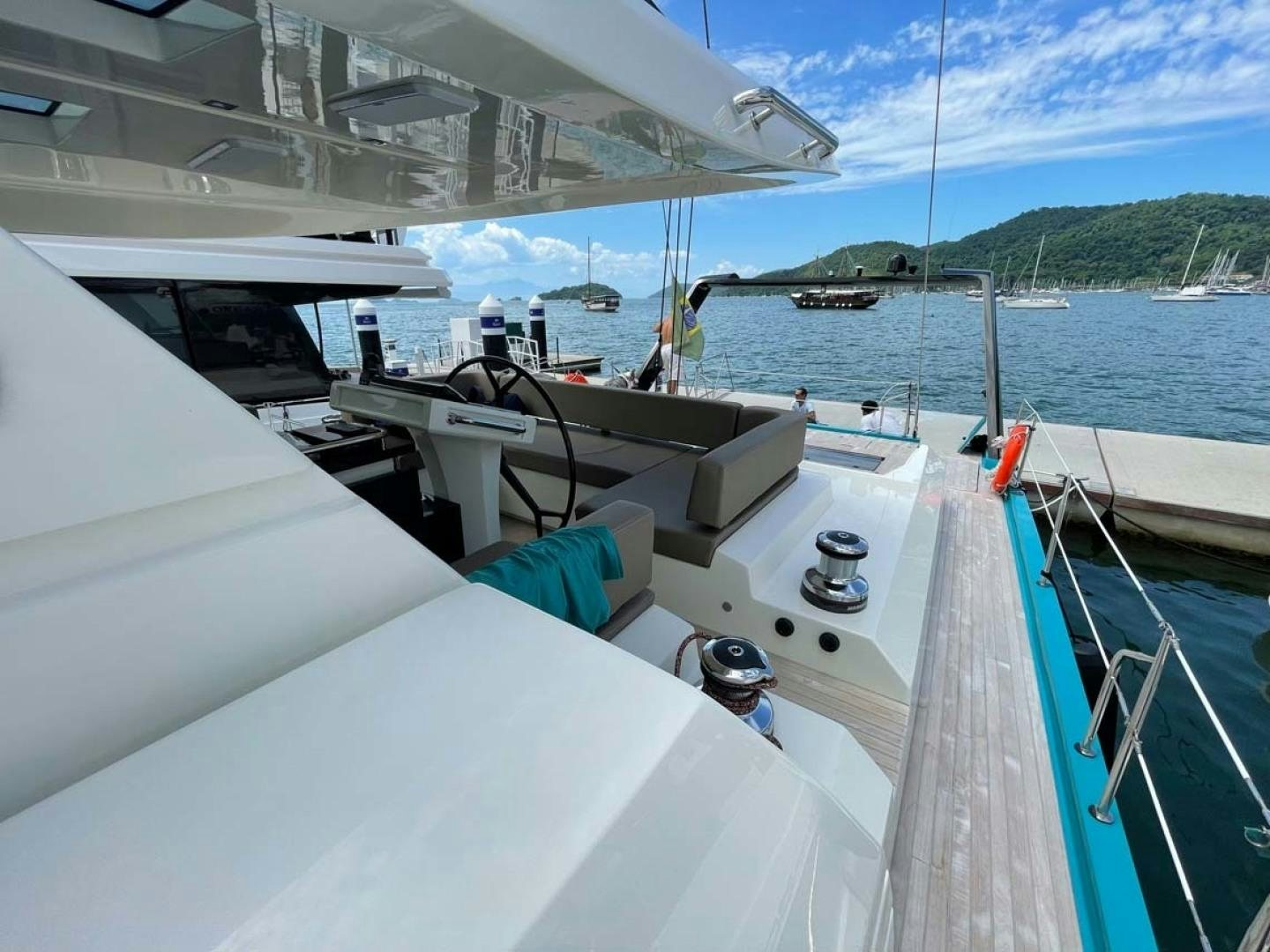 a boat with a rope attached to it aboard LAS BRISAS Yacht for Sale