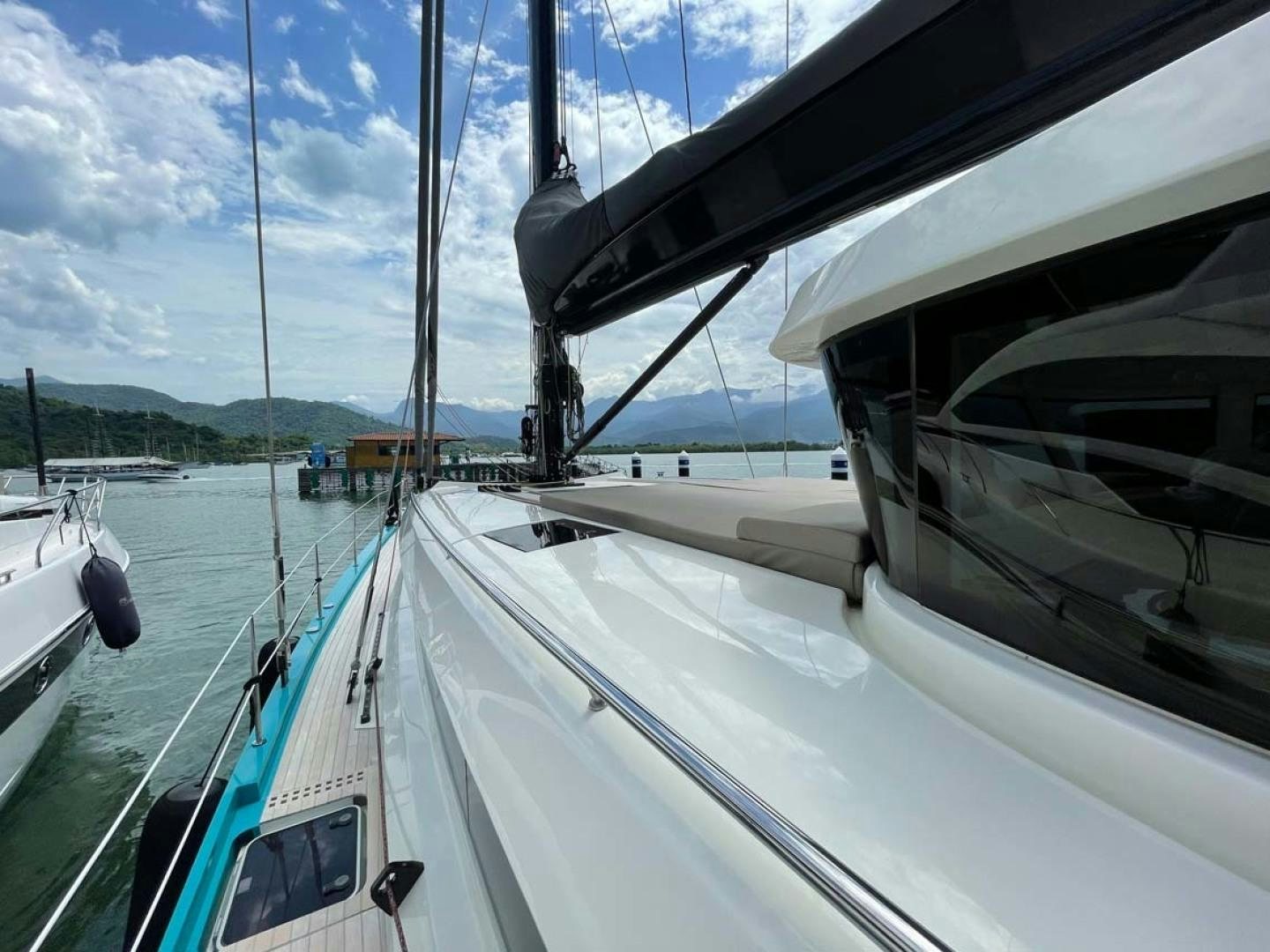 a boat on the water aboard LAS BRISAS Yacht for Sale