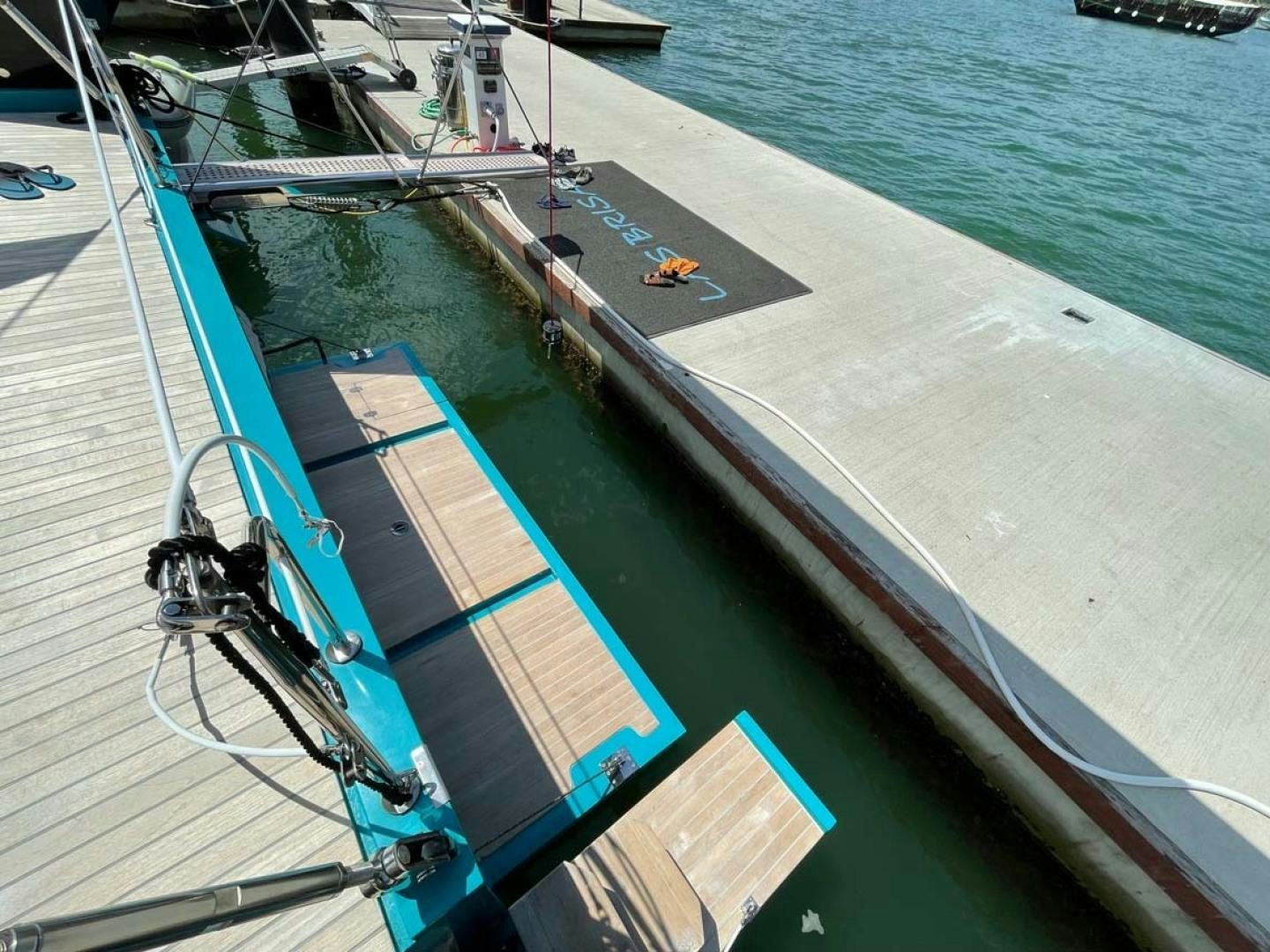 a boat on the water aboard LAS BRISAS Yacht for Sale