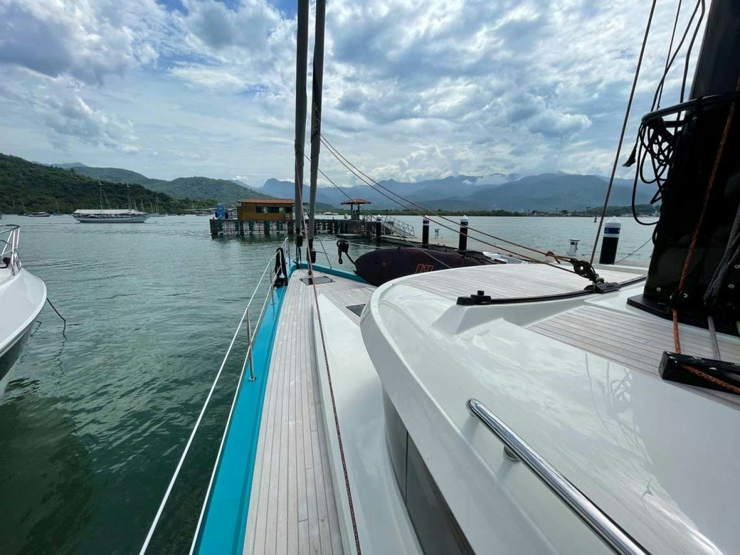 a boat on the water aboard LAS BRISAS Yacht for Sale