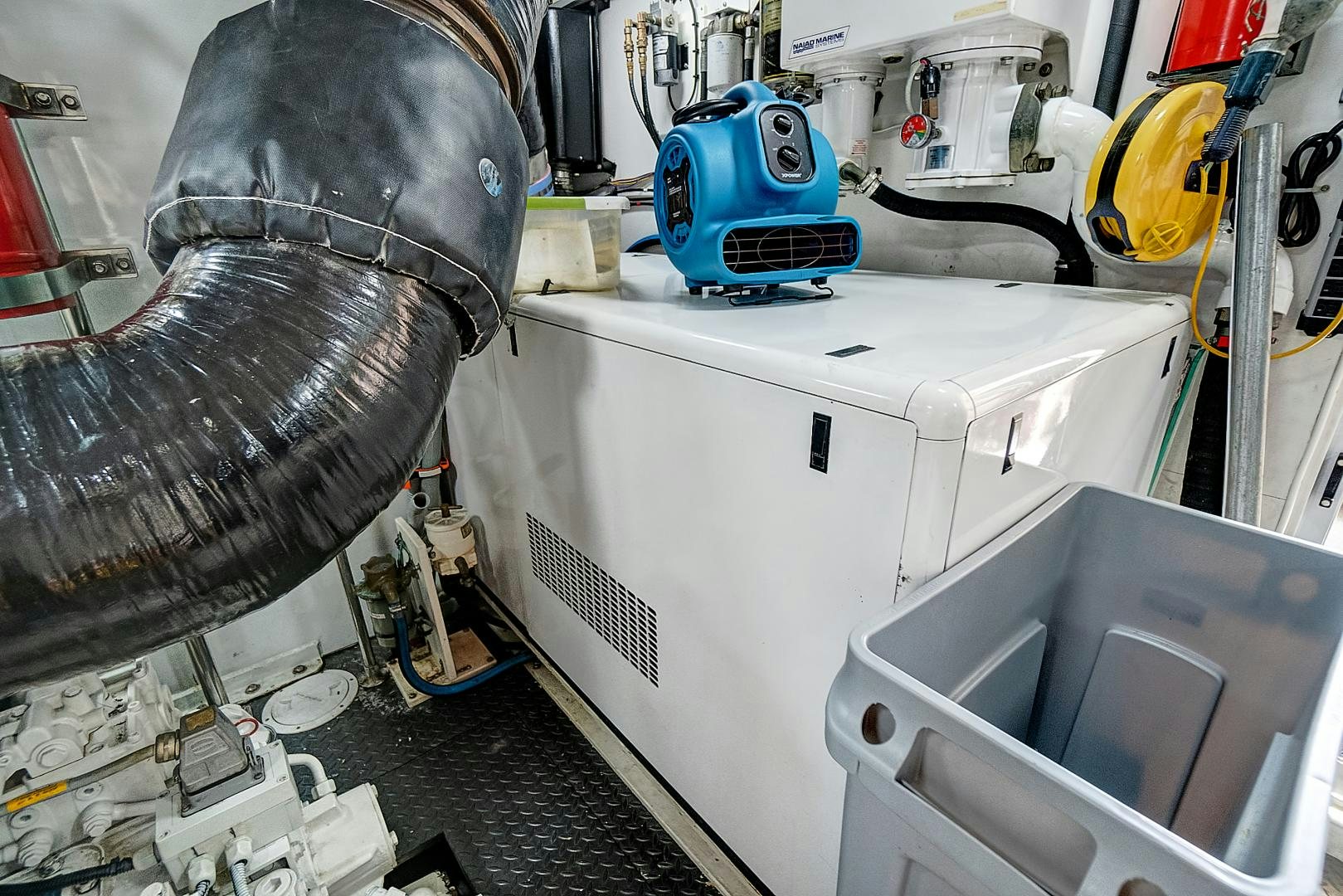 a machine with a helmet on aboard LADY B Yacht for Sale