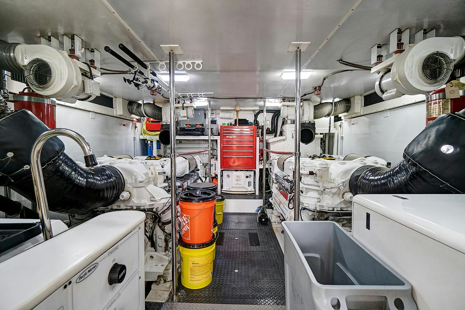 a room with equipment and equipment aboard LADY B Yacht for Sale