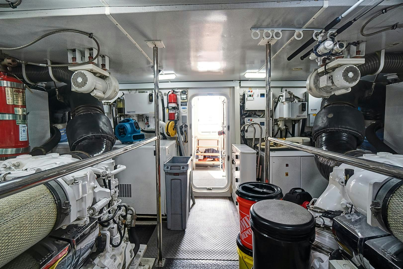 a room with equipment and equipment aboard LADY B Yacht for Sale