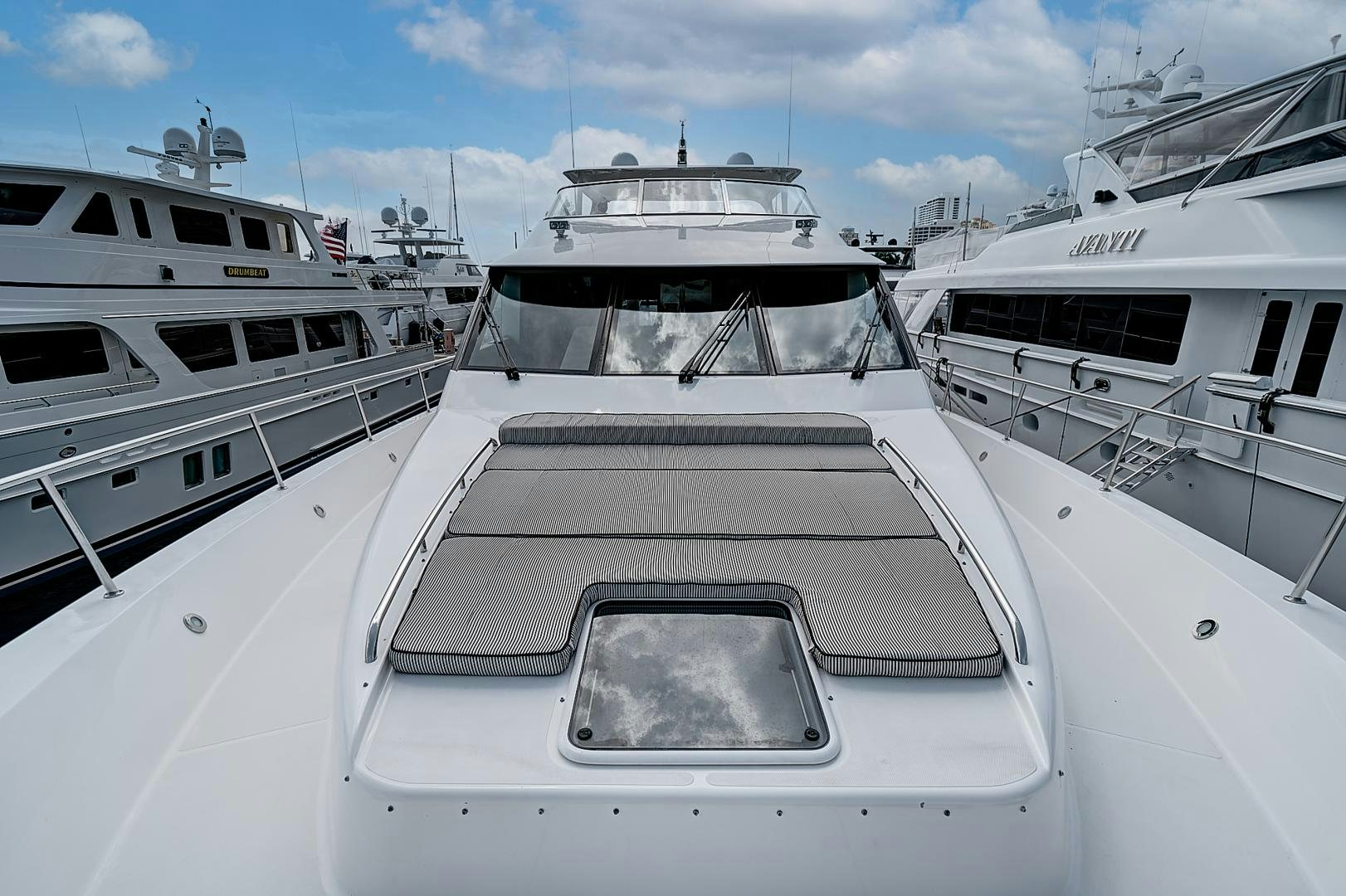 a group of yachts in a harbor aboard LADY B Yacht for Sale