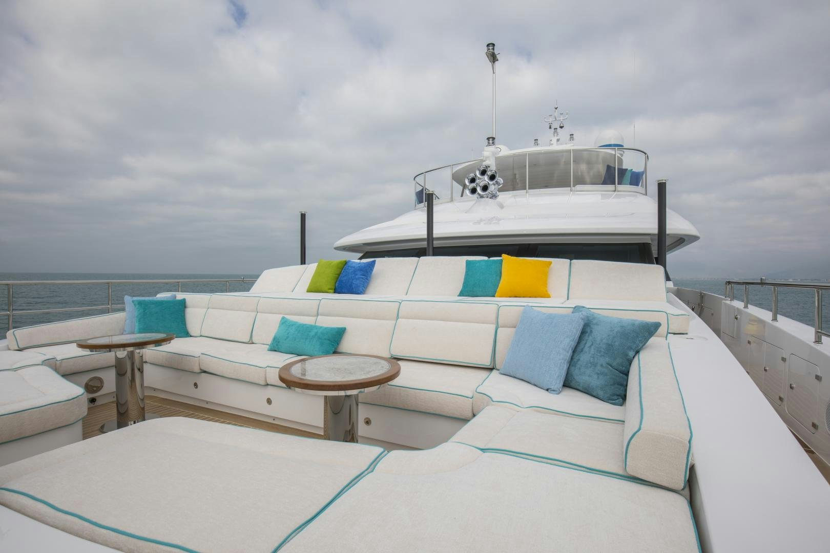 a large white boat on a boat aboard JODI ANN Yacht for Sale