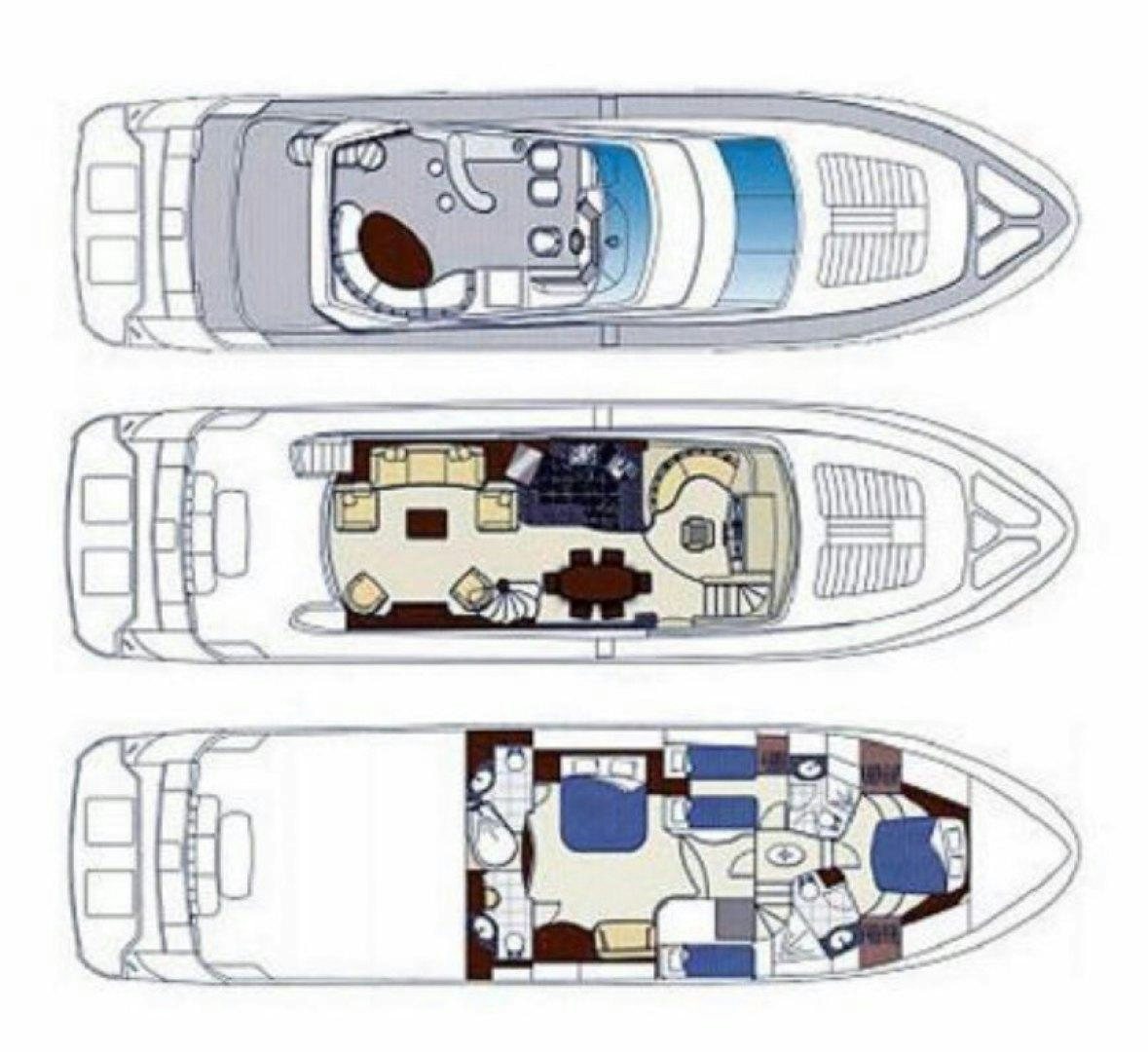 diagram, engineering drawing aboard Gettin' There Yacht for Sale