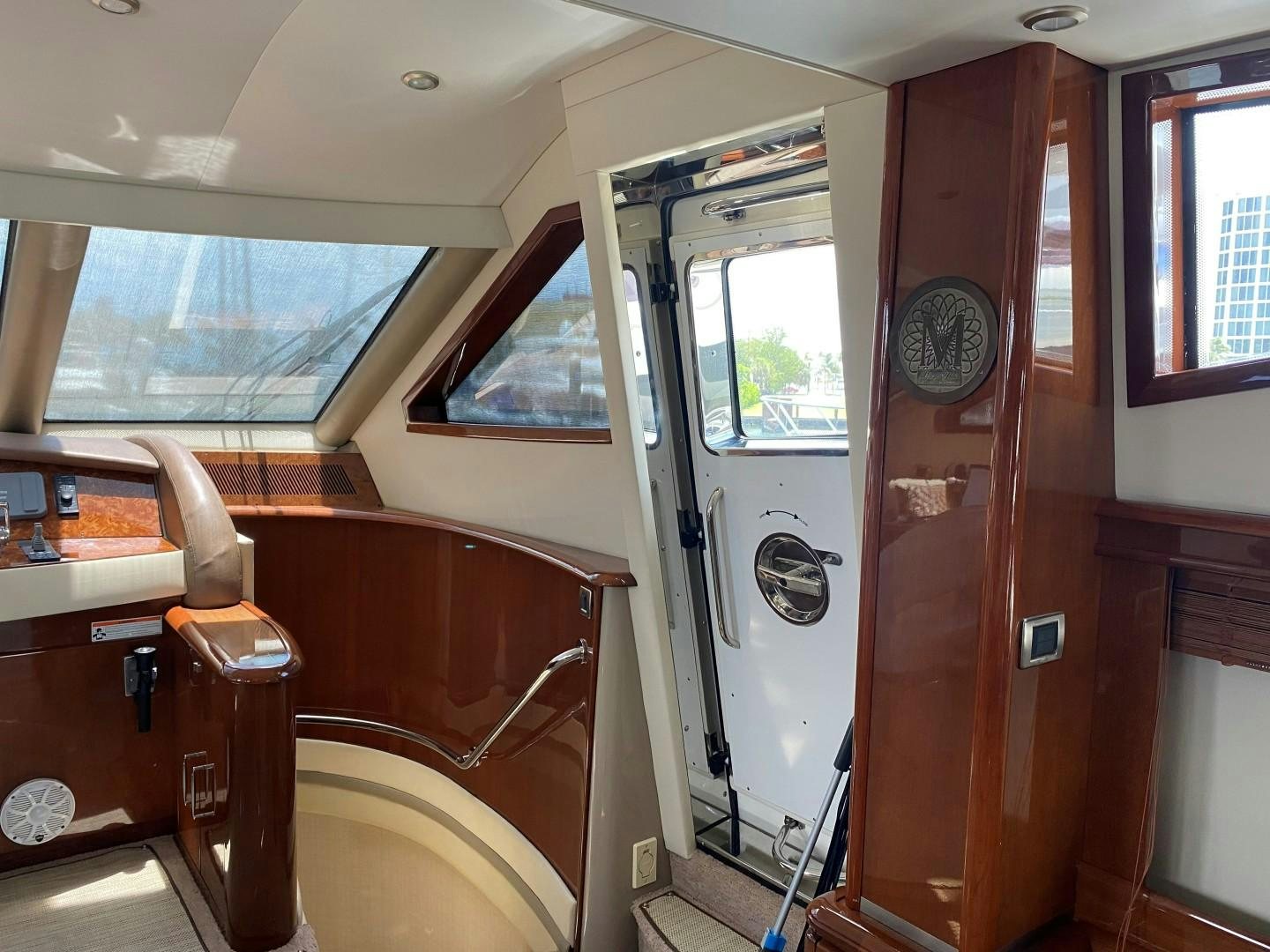 a room with a door and a chair aboard Gettin' There Yacht for Sale