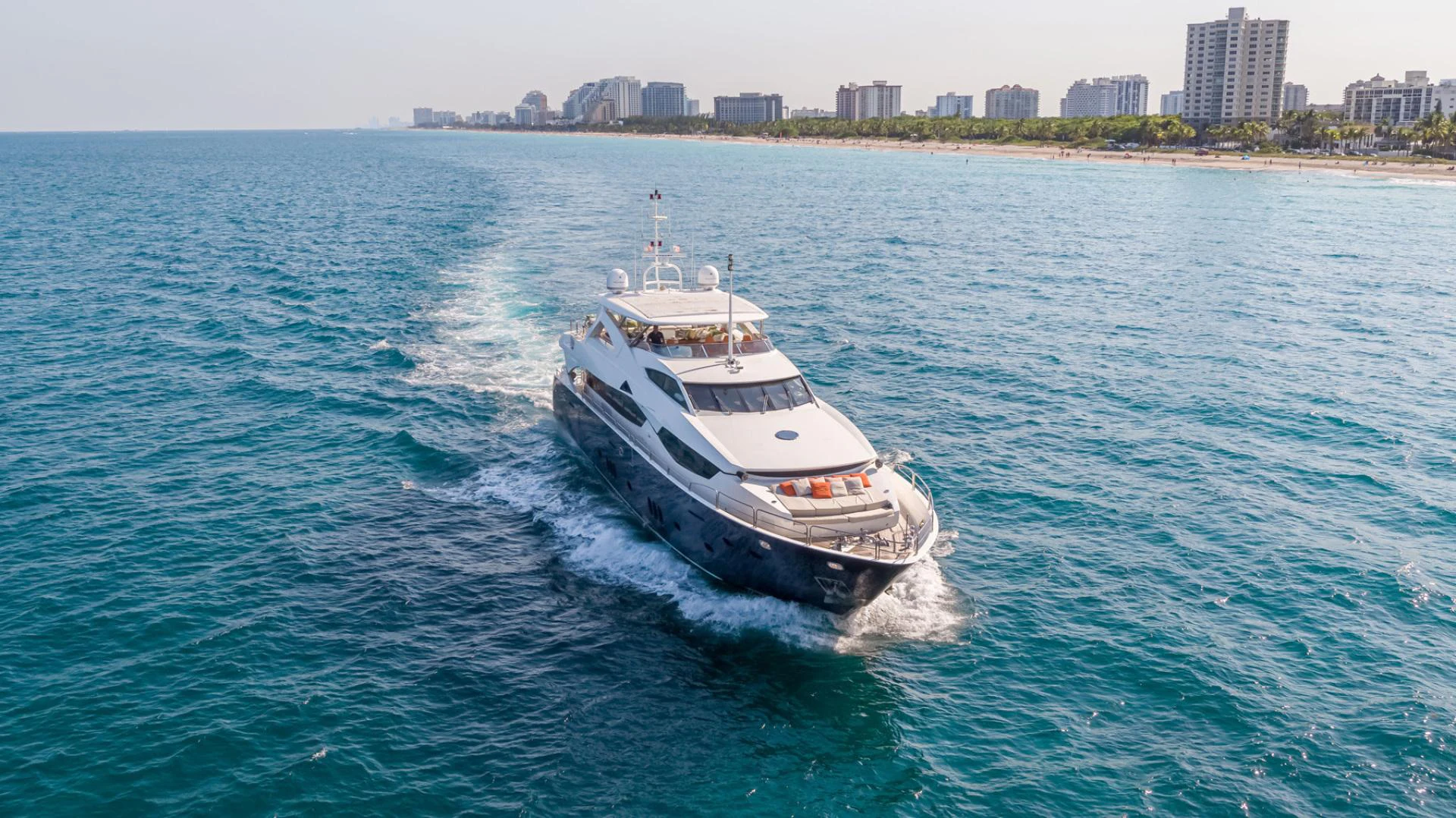 a boat on the water aboard LE SORELLE III Yacht for Sale