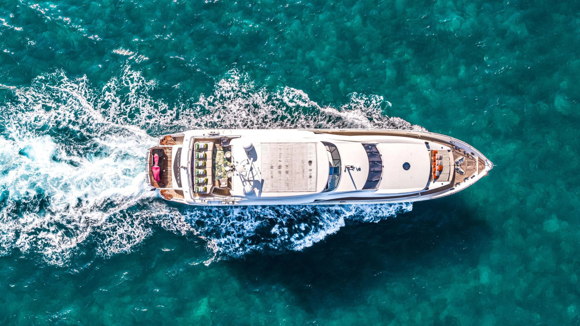 a boat in the water aboard LE SORELLE III Yacht for Sale