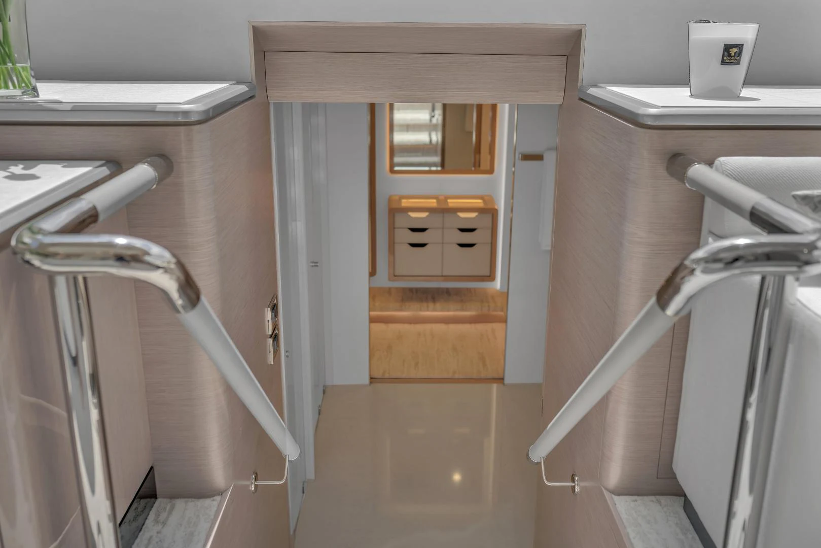 a bathroom with a sink and a toilet aboard CARBON COPY Yacht for Sale