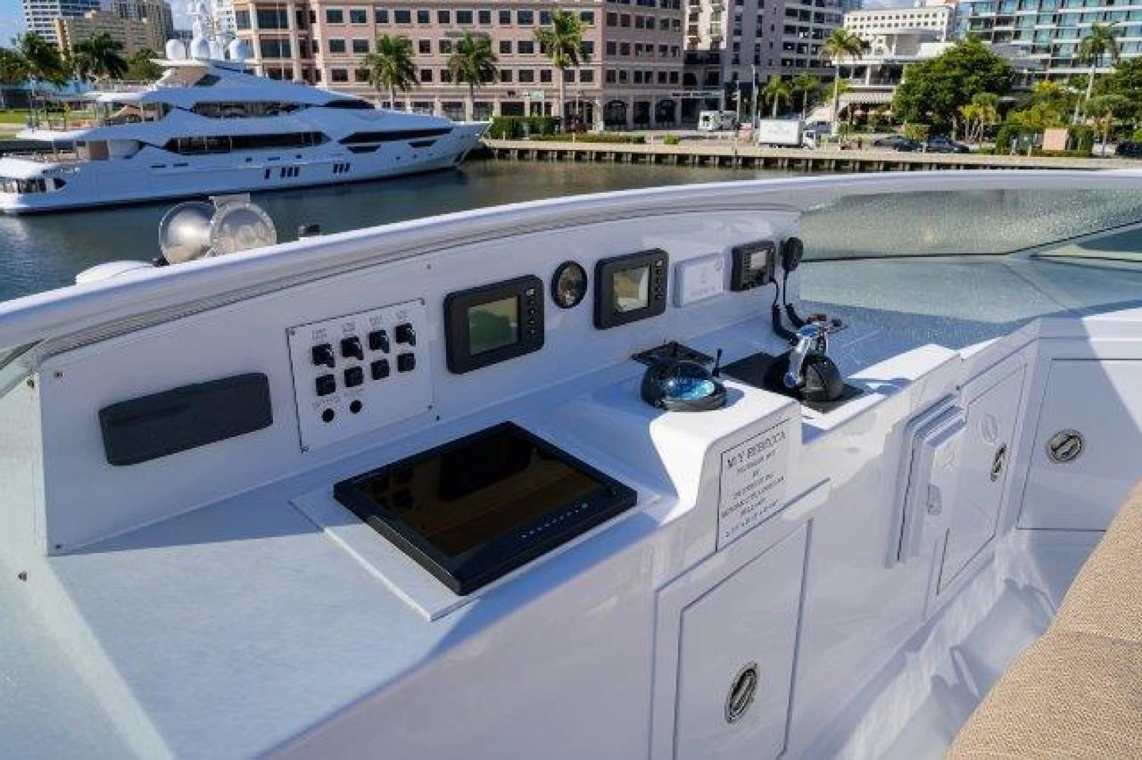 a couple of boats on a river aboard REBECCA Yacht for Sale