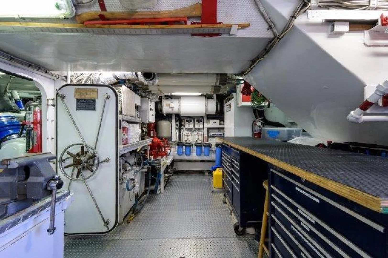 a room with machinery aboard REBECCA Yacht for Sale
