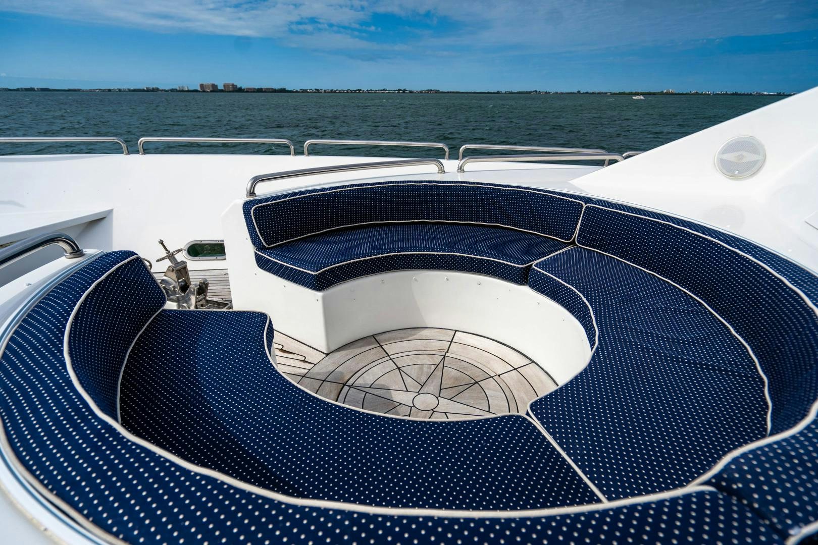 a white satellite dish aboard LEGACY Yacht for Sale
