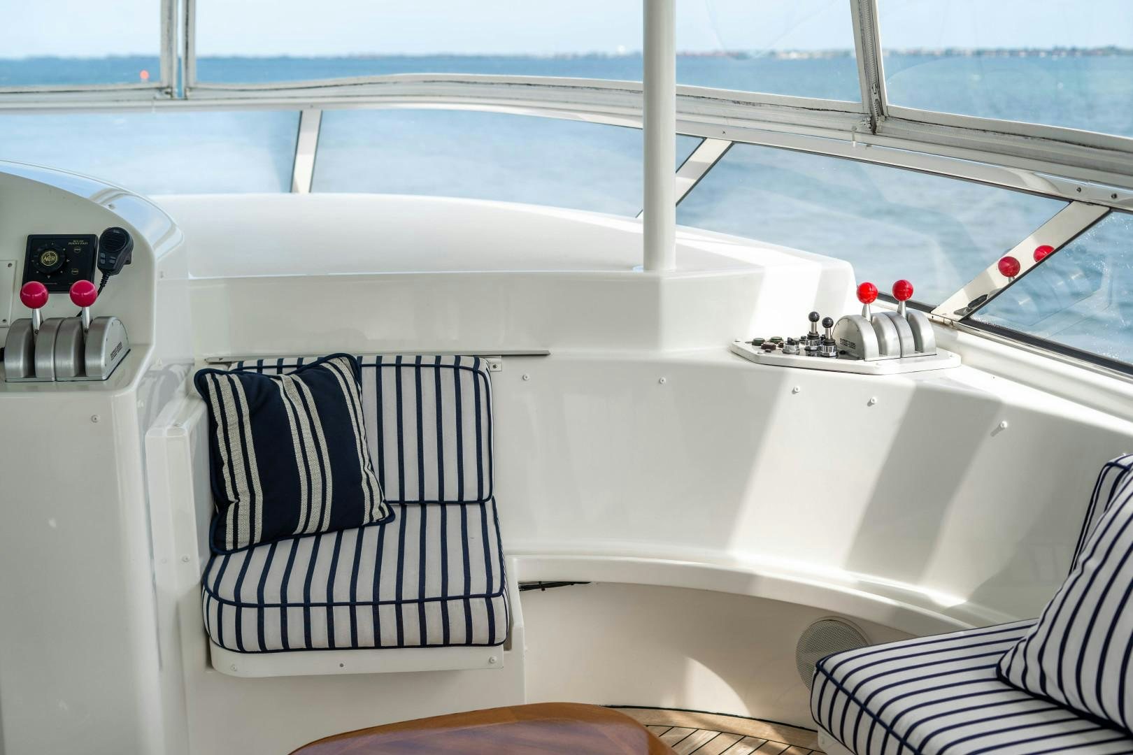 a chair in a car aboard LEGACY Yacht for Sale