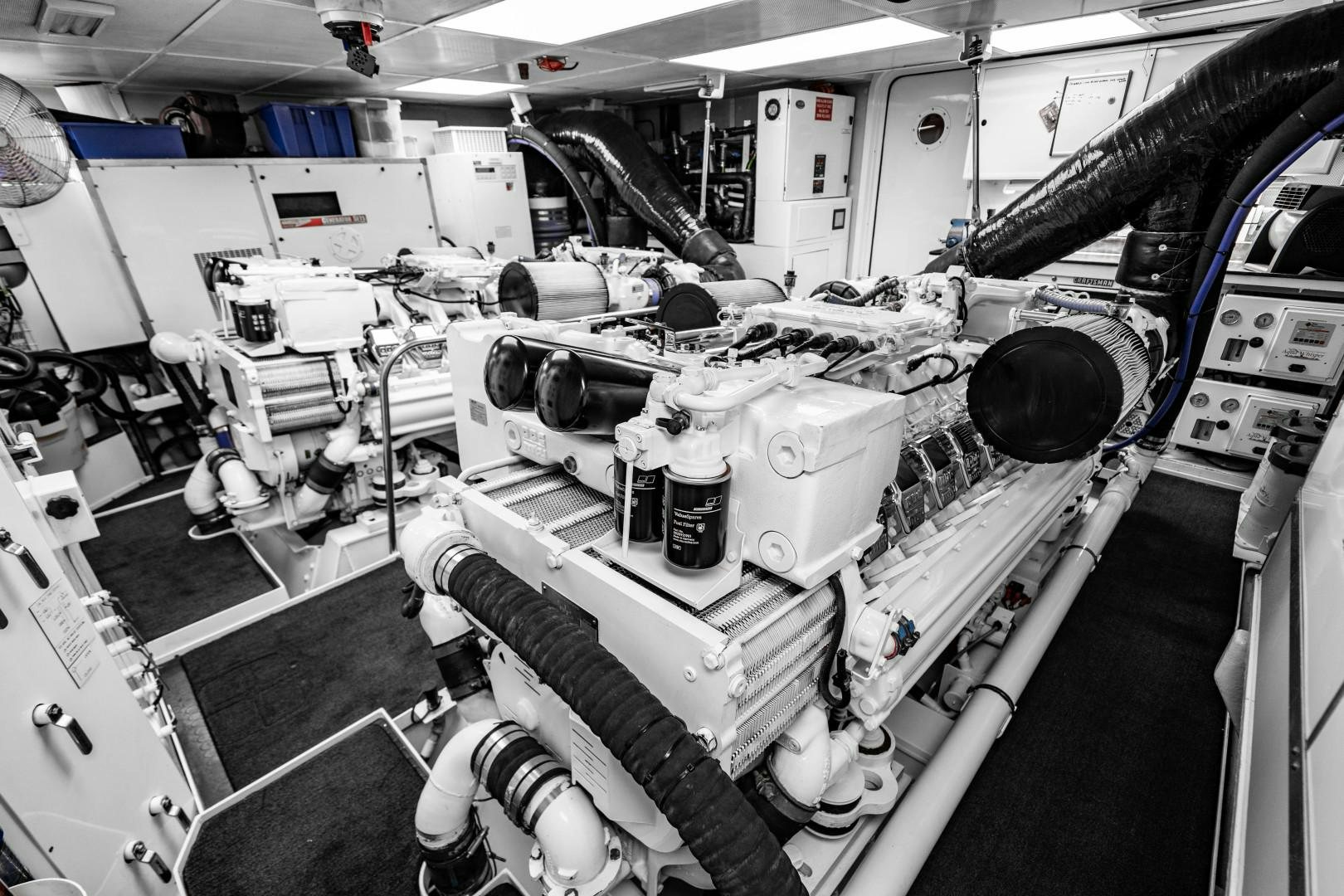 a room with machinery aboard LEGACY Yacht for Sale