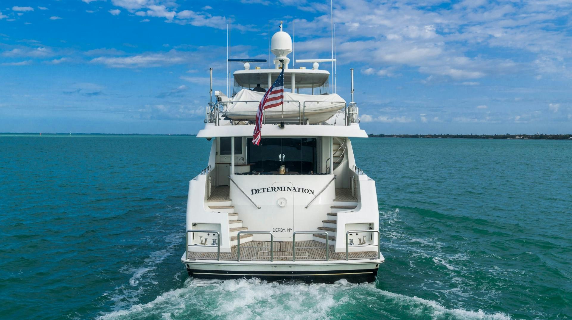 a boat on the water aboard LEGACY Yacht for Sale