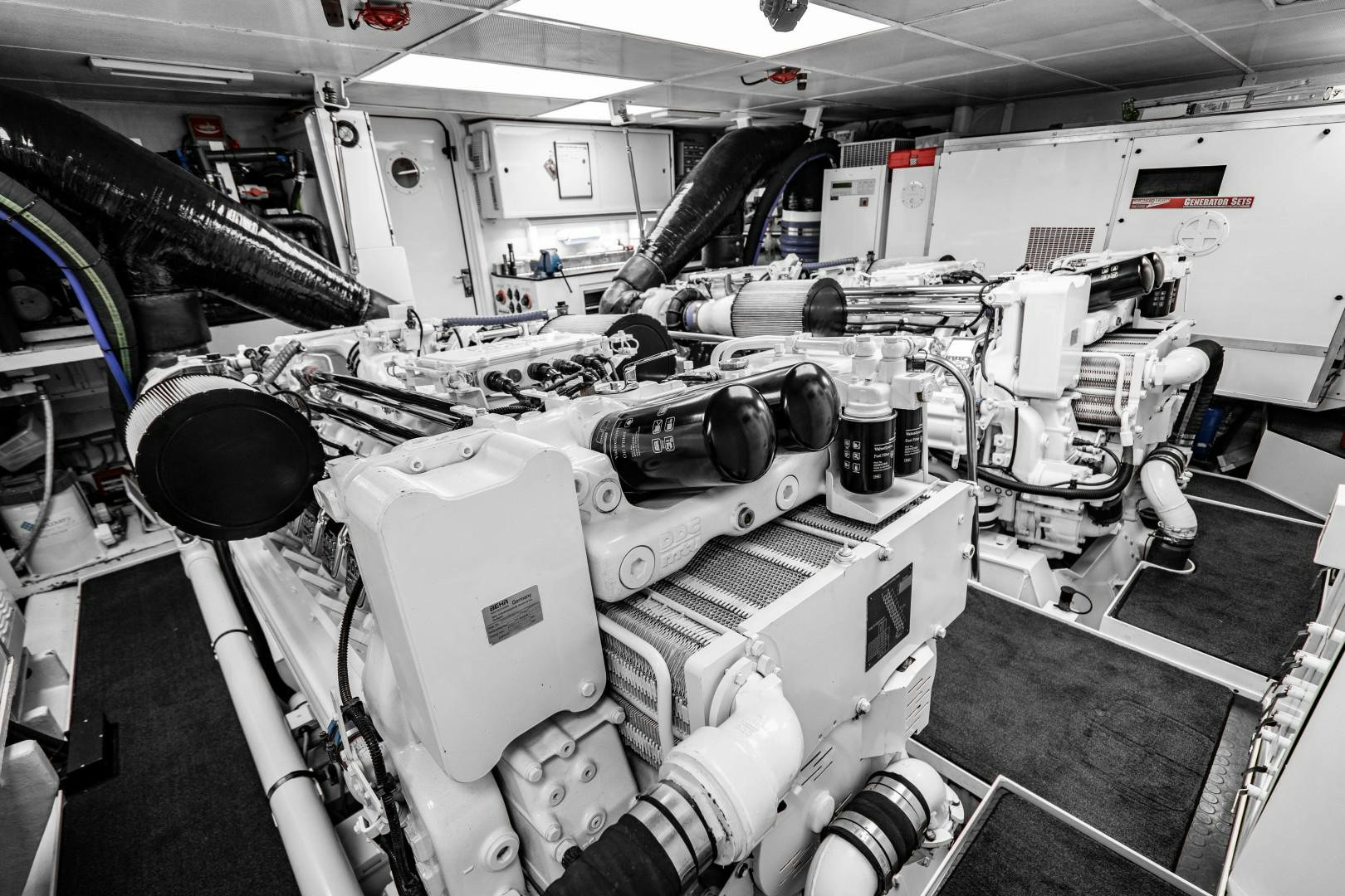 a machine in a room aboard LEGACY Yacht for Sale