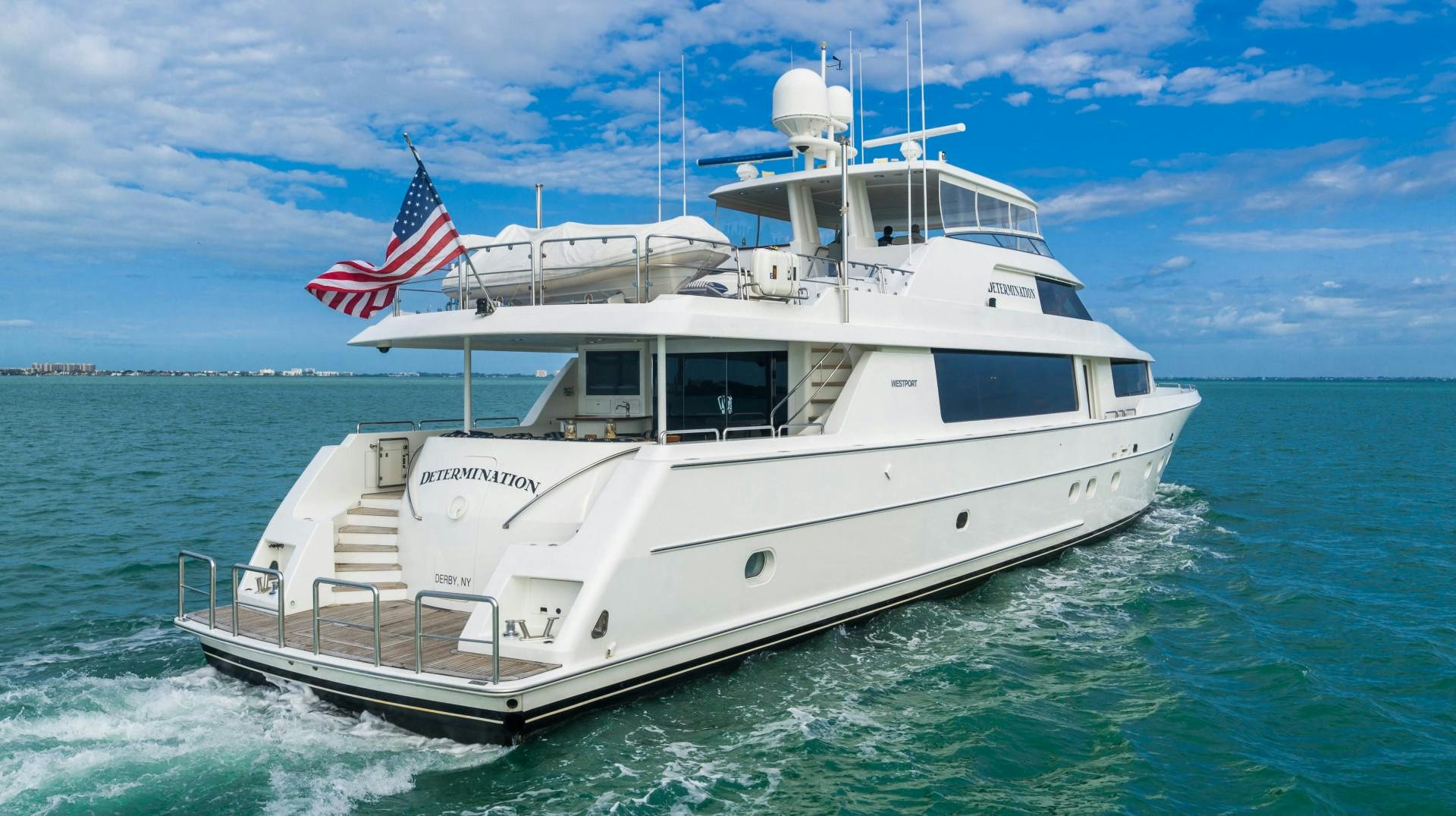 a boat in the water aboard LEGACY Yacht for Sale