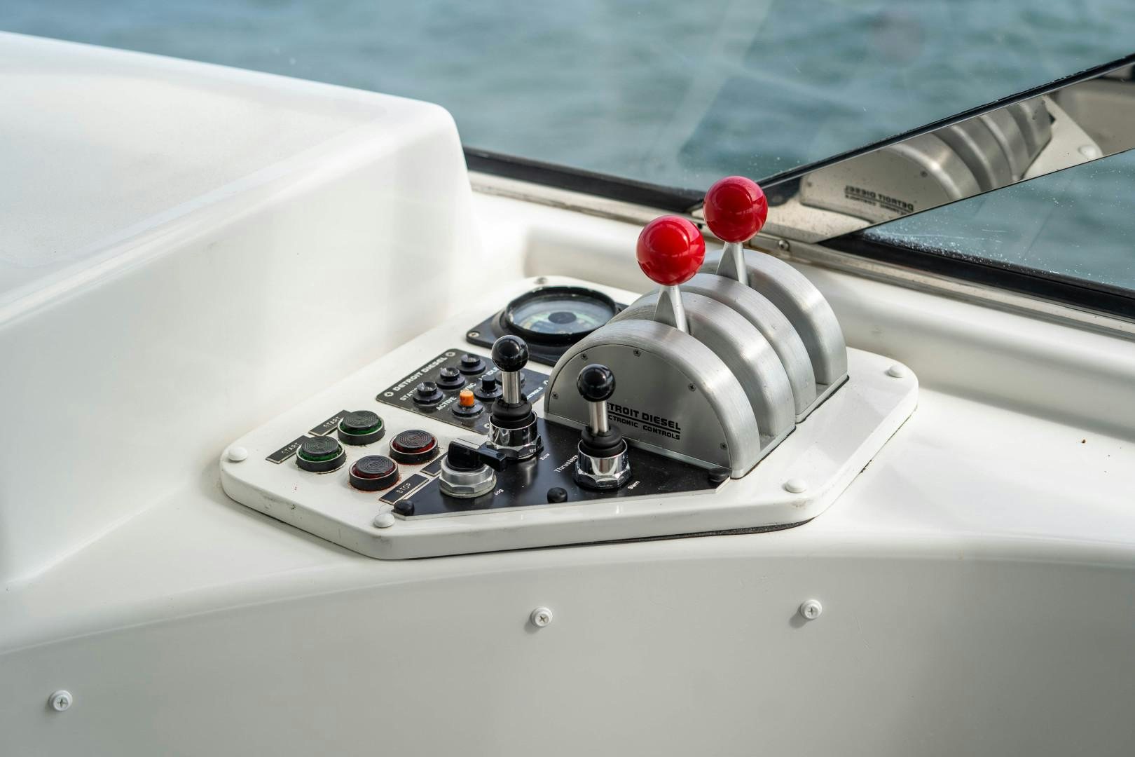 a close-up of a sewing machine aboard LEGACY Yacht for Sale