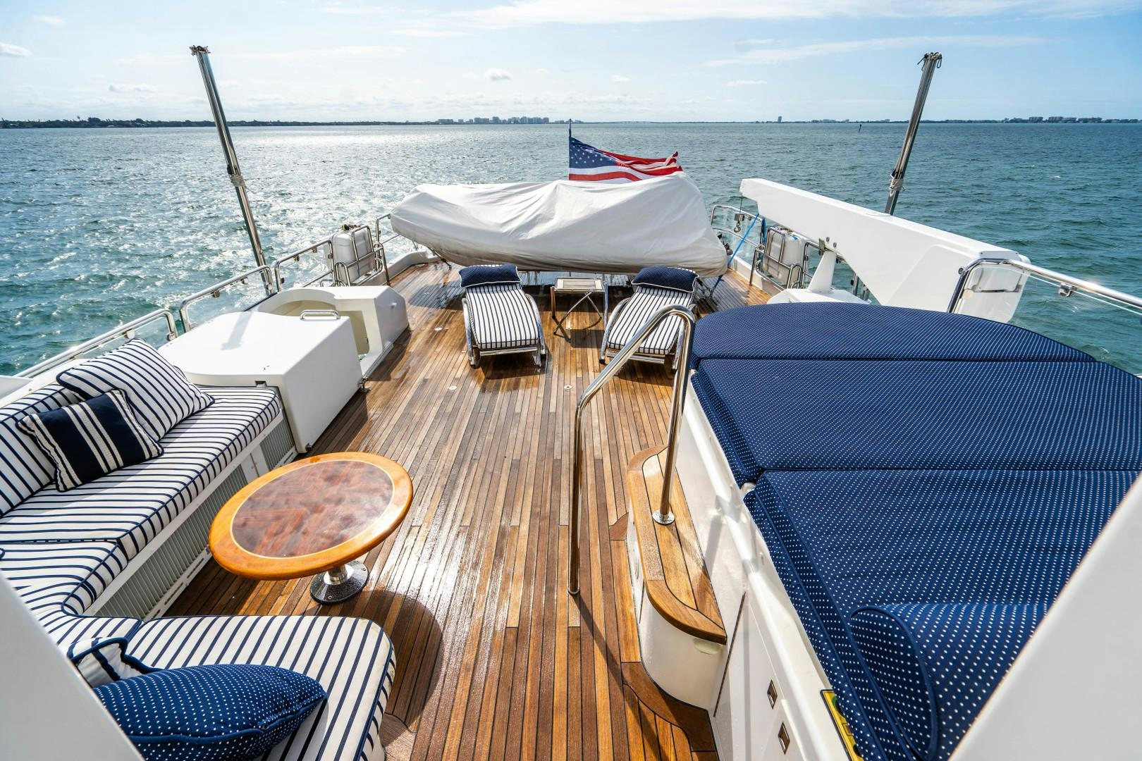 a boat on the water aboard LEGACY Yacht for Sale
