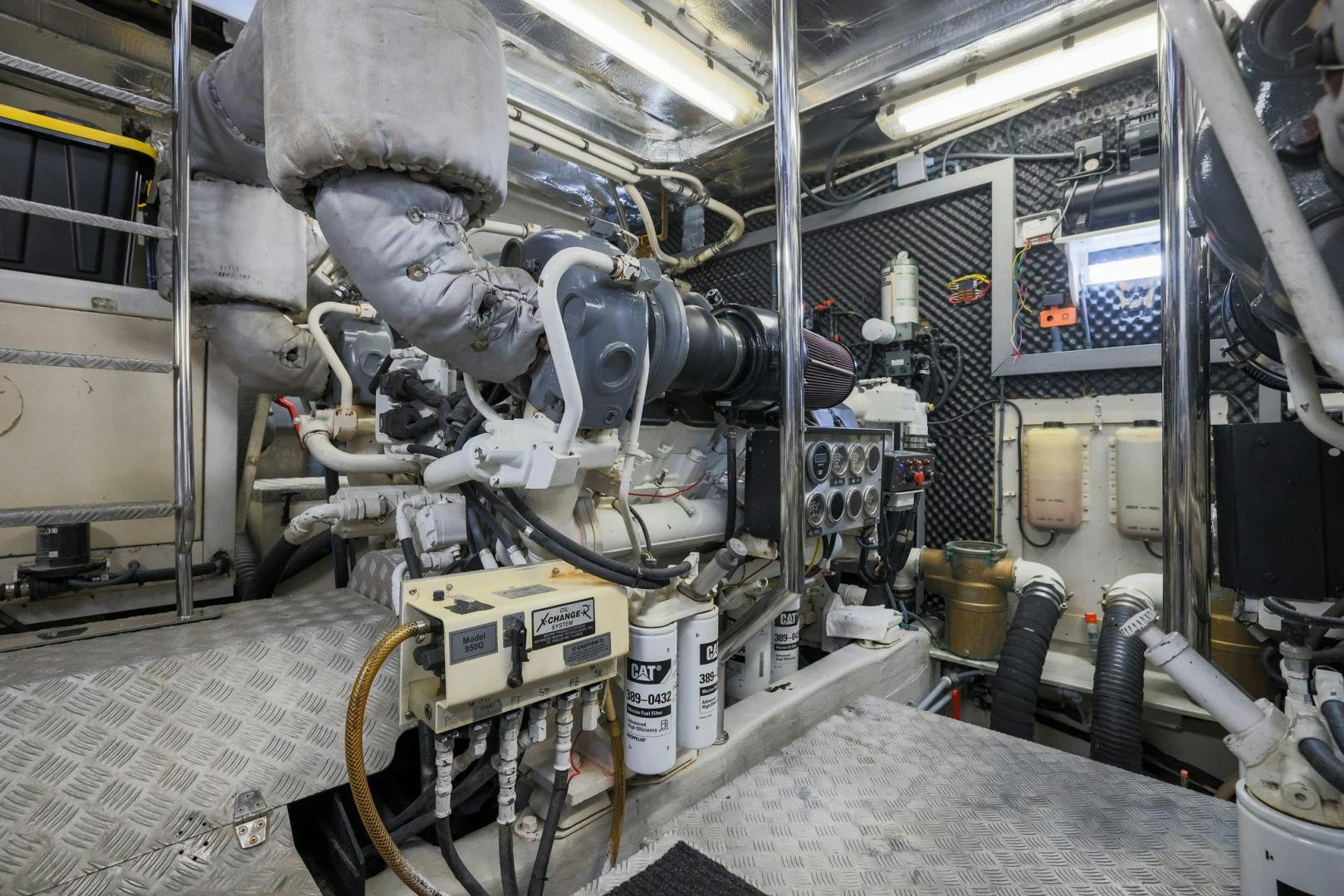 a machine in a factory aboard SIROCCO Yacht for Sale