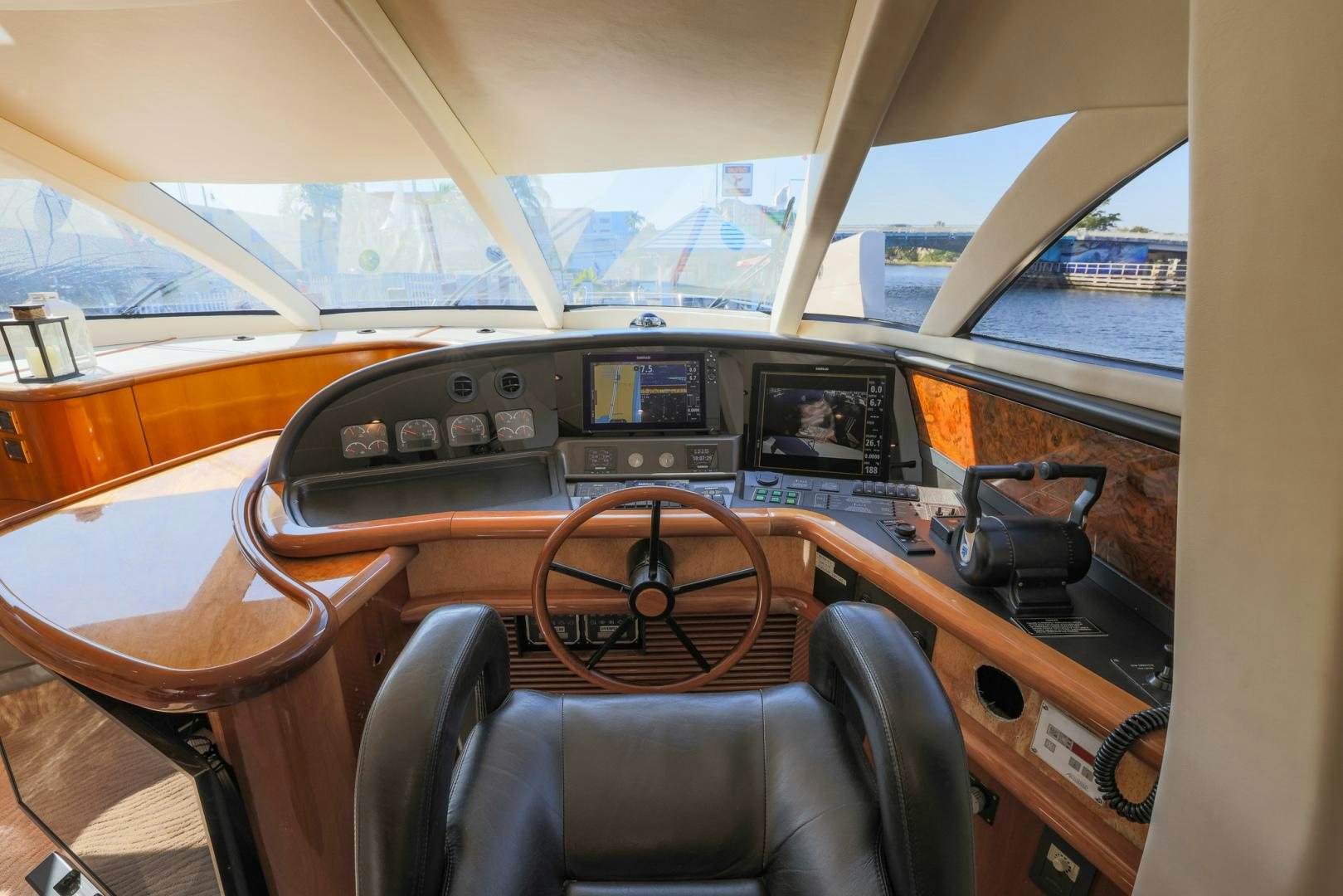 inside of a vehicle aboard SIROCCO Yacht for Sale