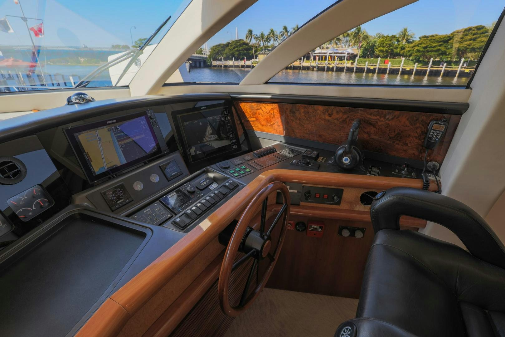inside of a car aboard SIROCCO Yacht for Sale