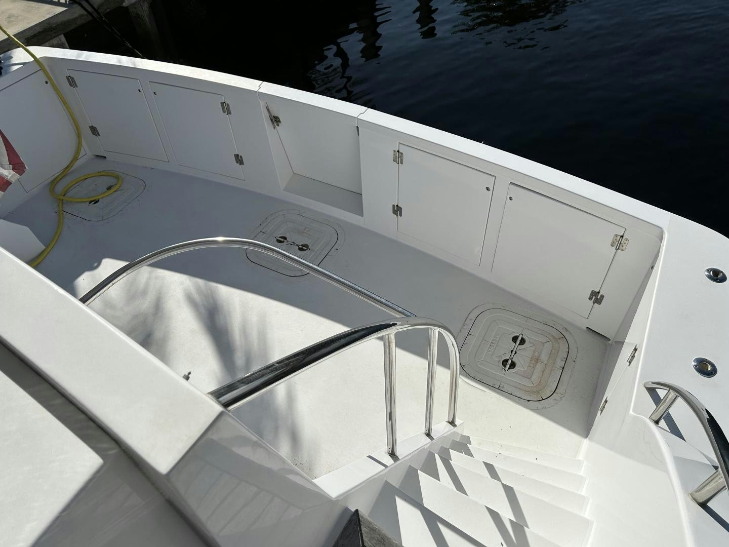 a white boat with a metal frame aboard GLEN ELLEN Yacht for Sale