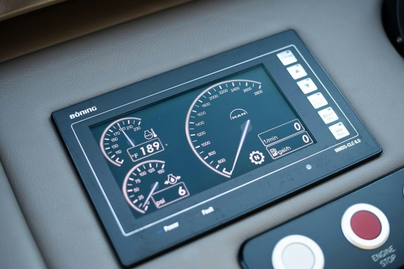 graphical user interface aboard TI AMO Yacht for Sale