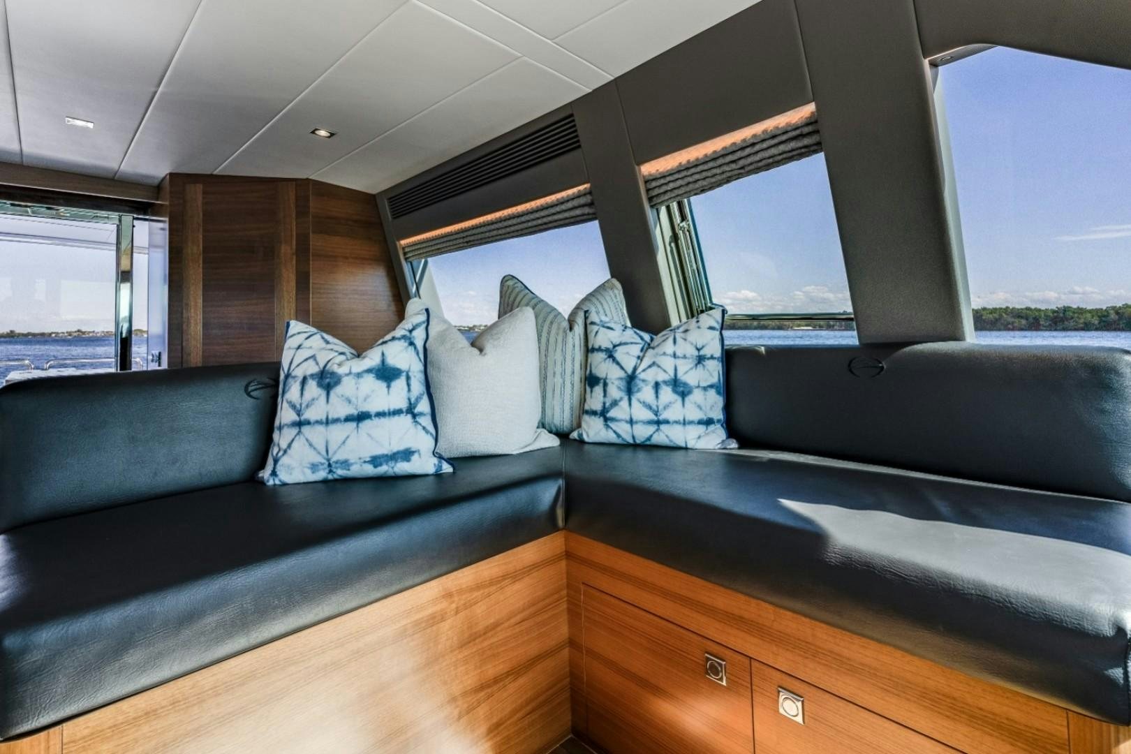 inside of a car aboard TI AMO Yacht for Sale
