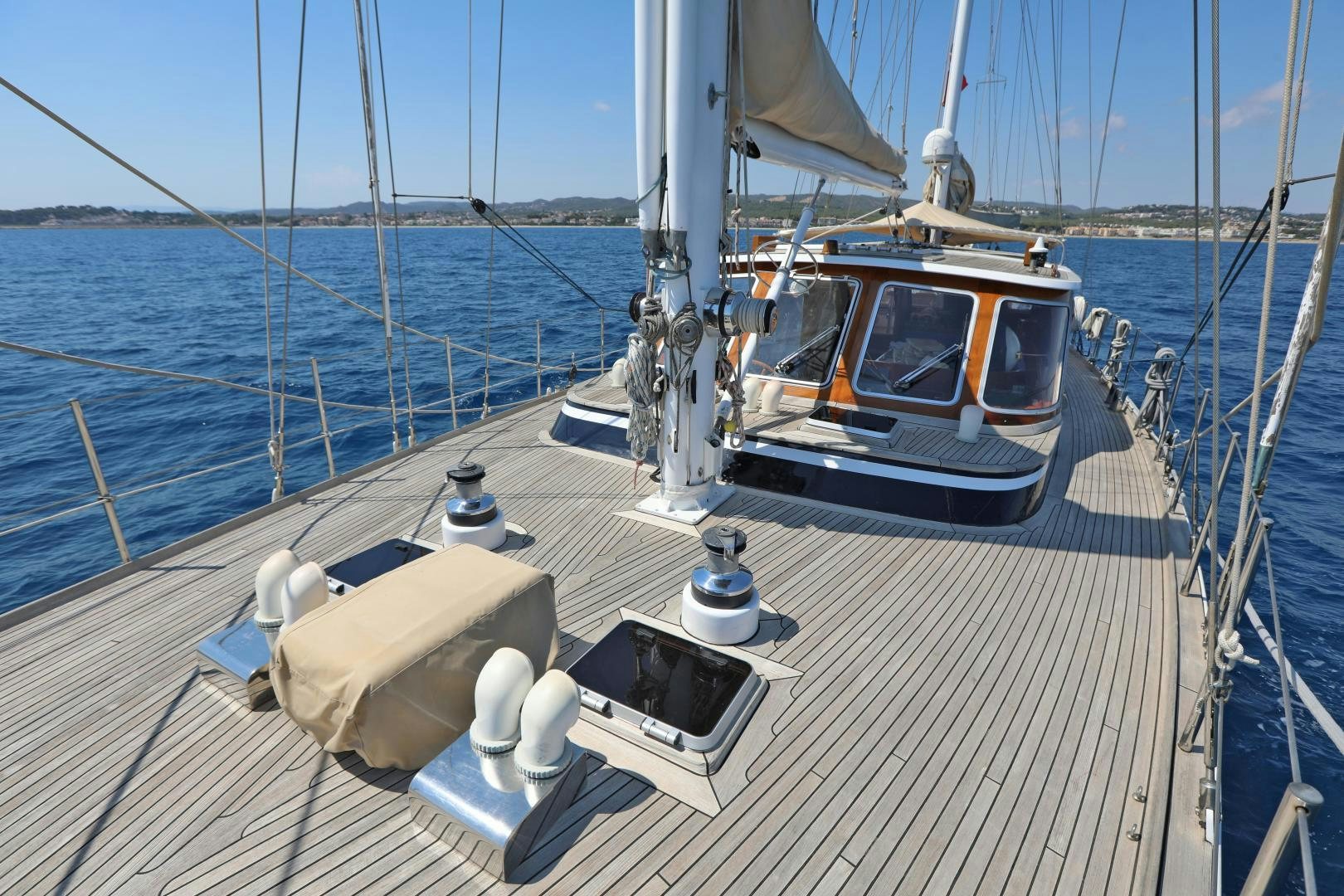 a boat on the water aboard IRON MONKEY Yacht for Sale