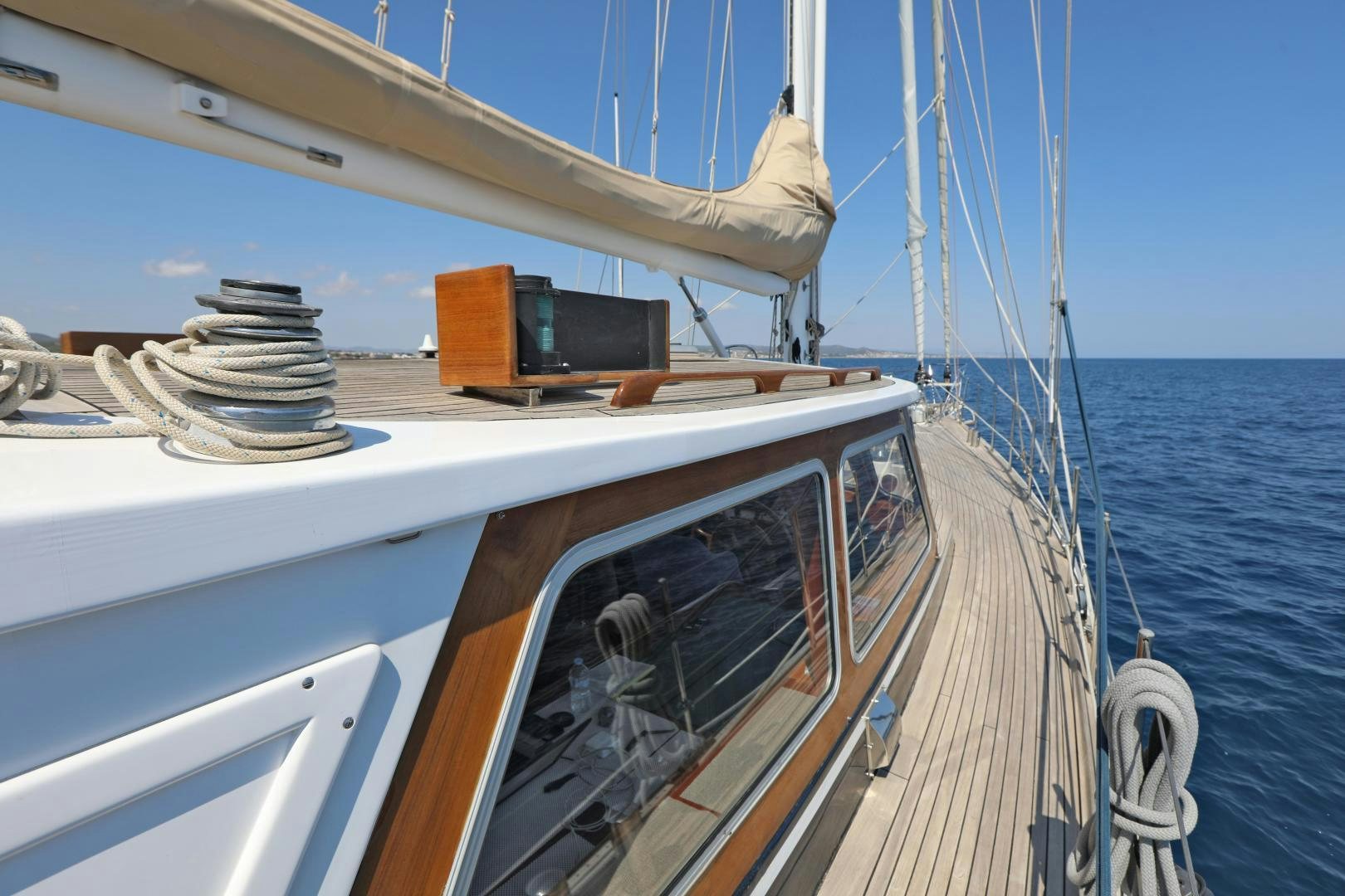 a boat on the water aboard IRON MONKEY Yacht for Sale