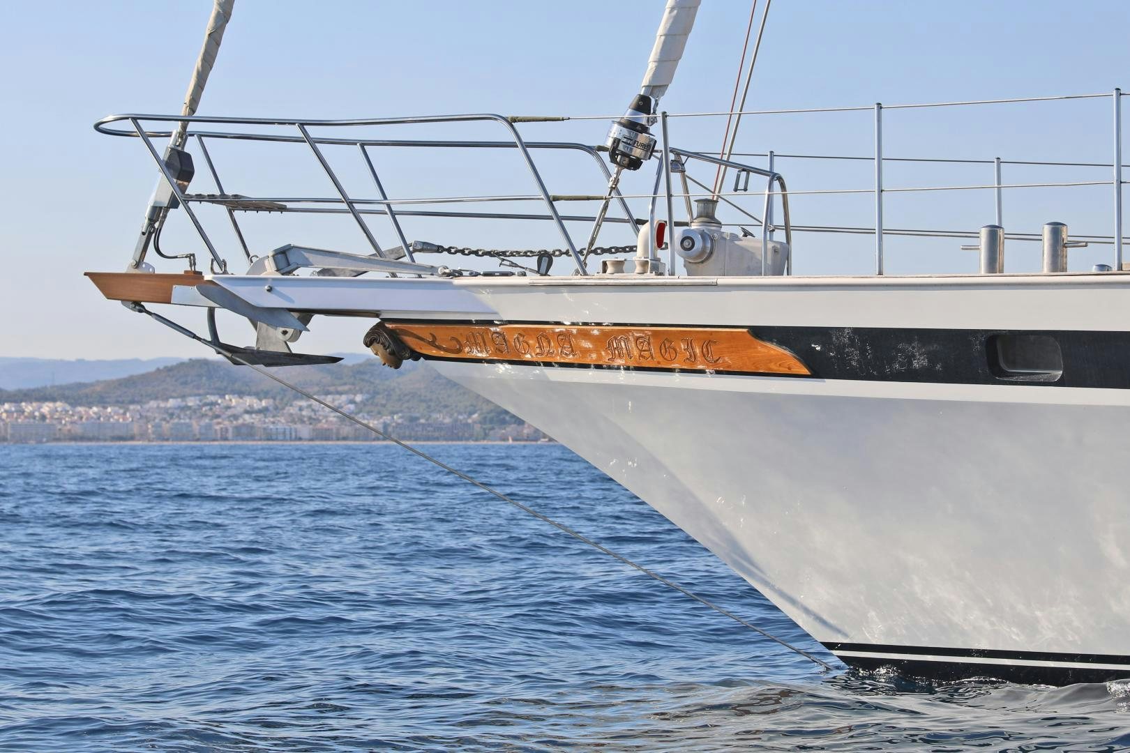 a boat in the water aboard IRON MONKEY Yacht for Sale