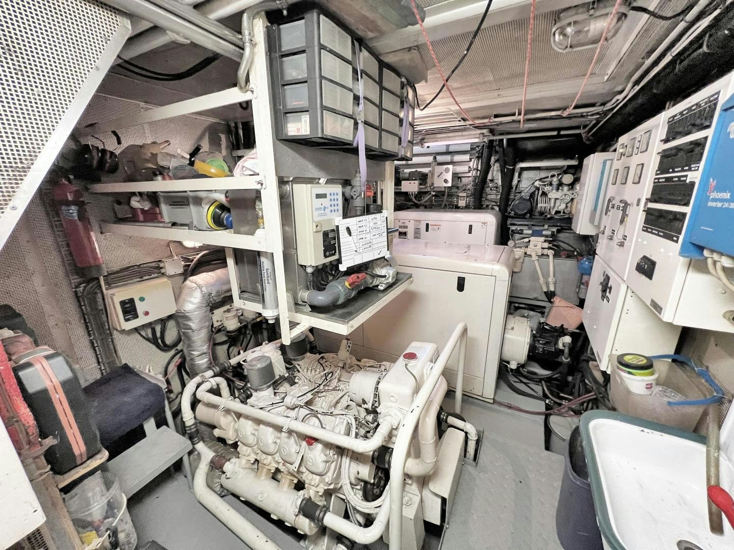 a room with machinery aboard IRON MONKEY Yacht for Sale