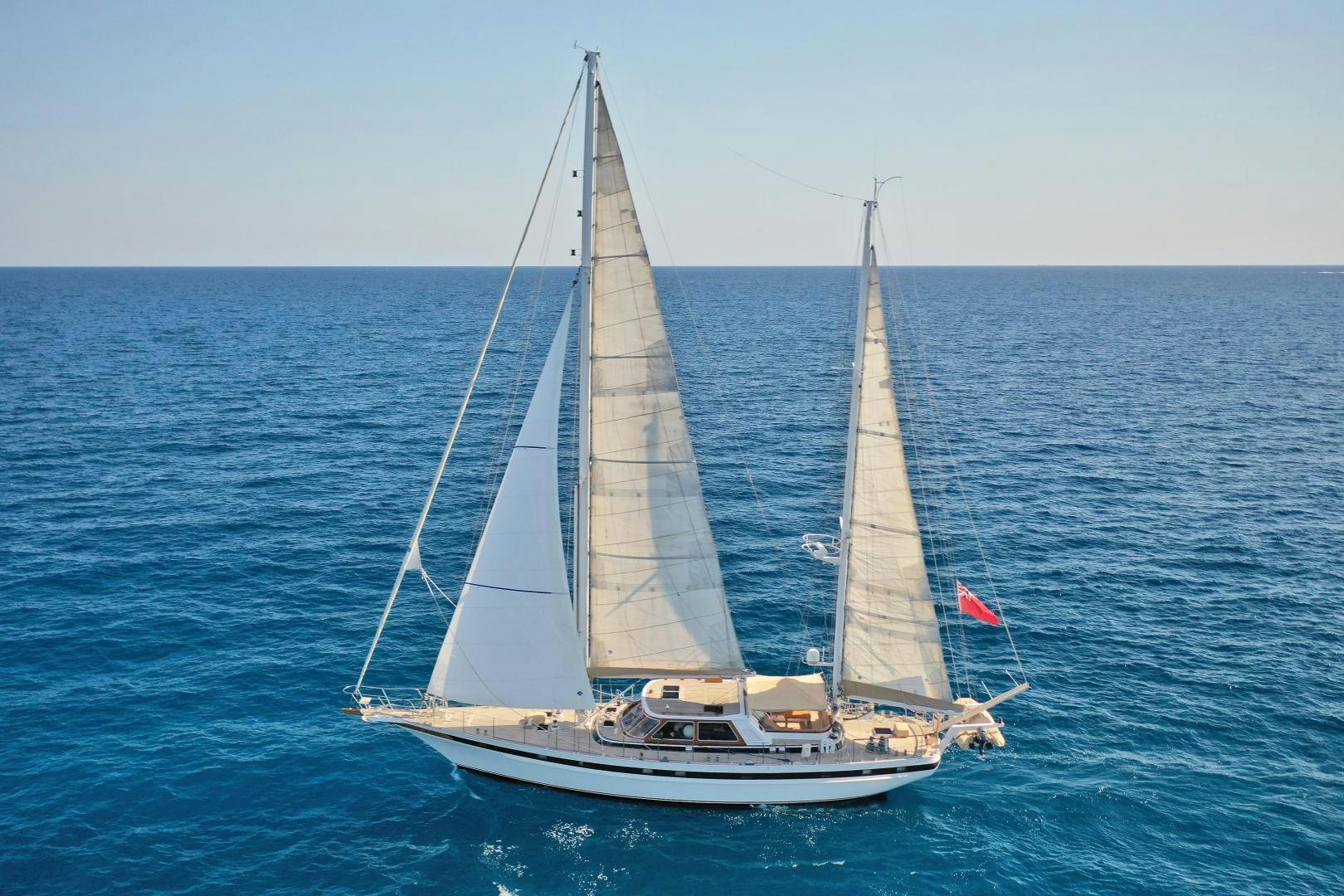 a sailboat on the water aboard IRON MONKEY Yacht for Sale