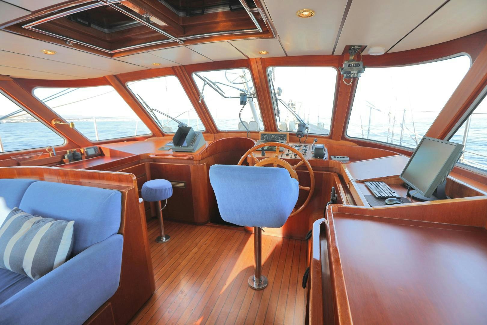 inside of a vehicle aboard IRON MONKEY Yacht for Sale
