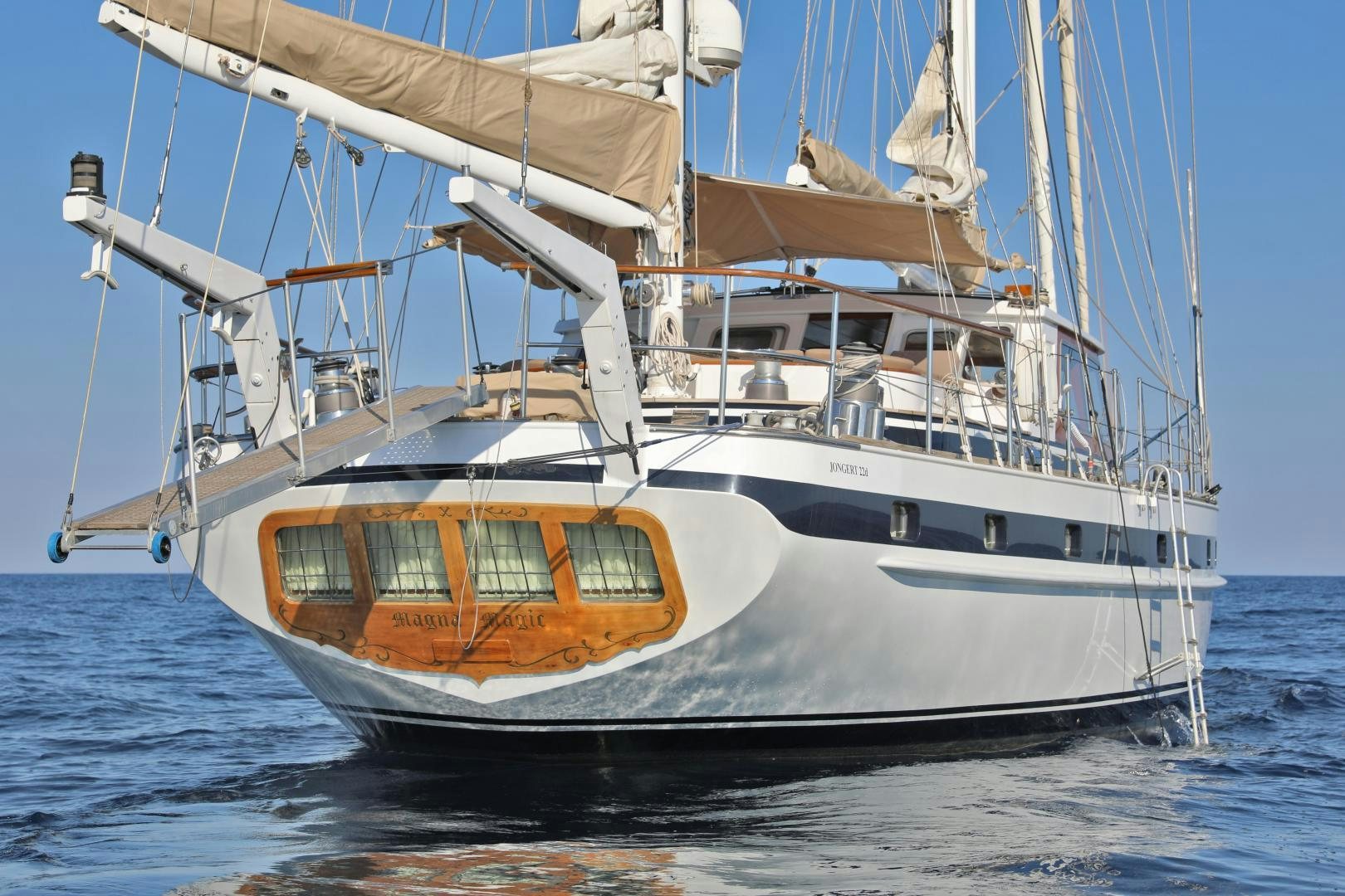 a boat on the water aboard IRON MONKEY Yacht for Sale