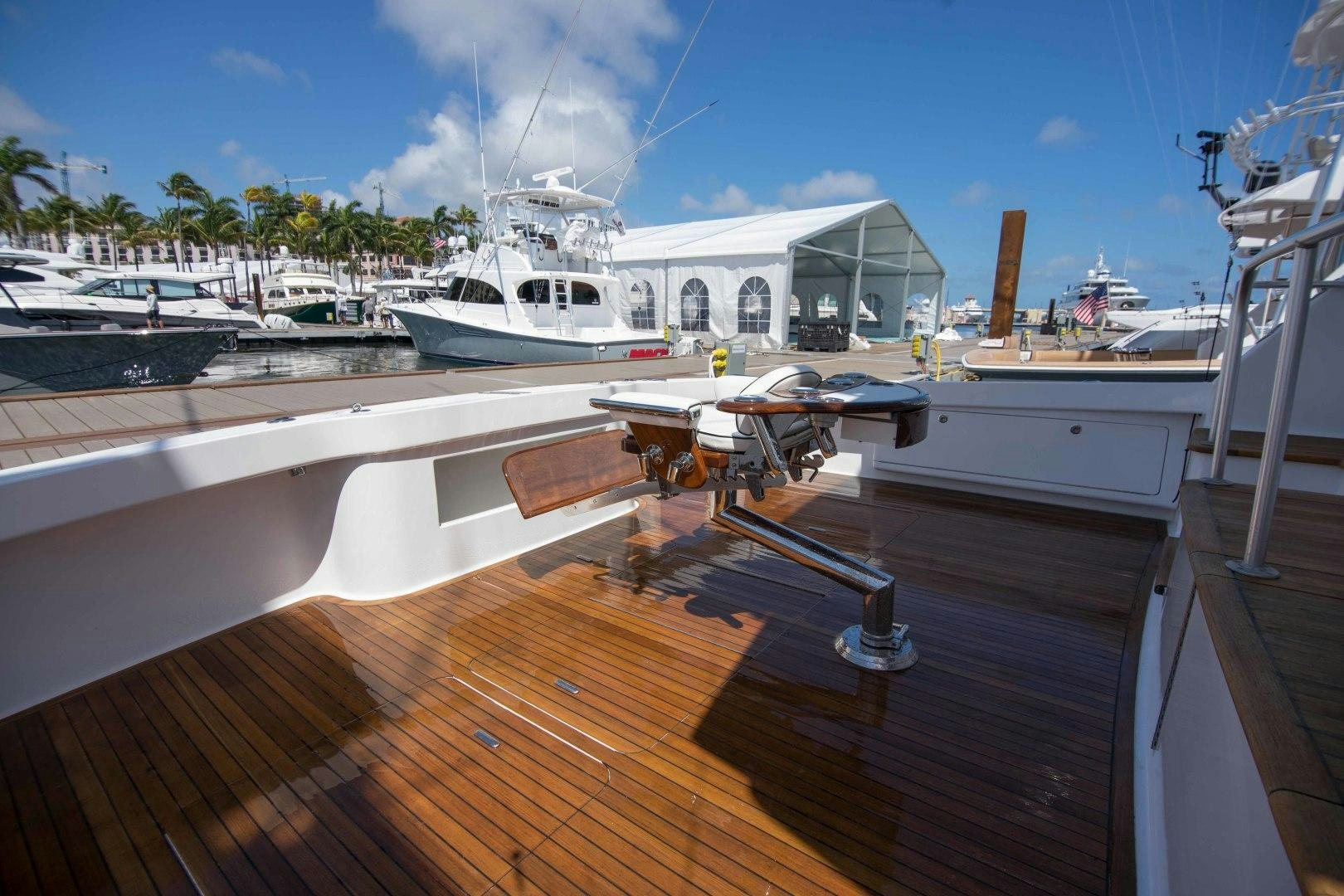 a deck with boats on it aboard LUNA Yacht for Sale