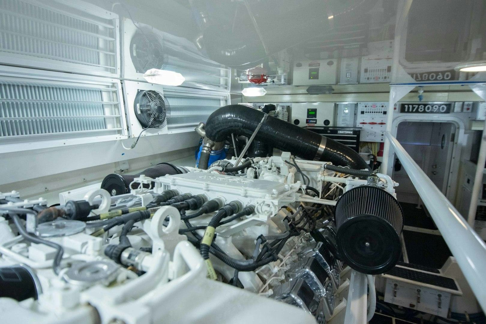 a machine with a large pipe aboard LUNA Yacht for Sale