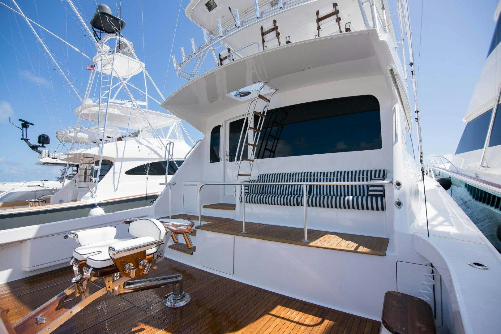 a large white yacht aboard LUNA Yacht for Sale