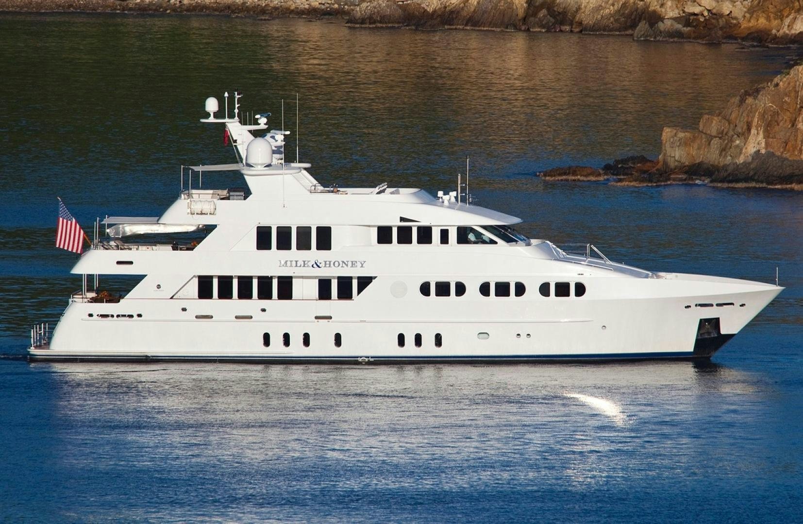 a boat on the water aboard LEVERAGE Yacht for Sale