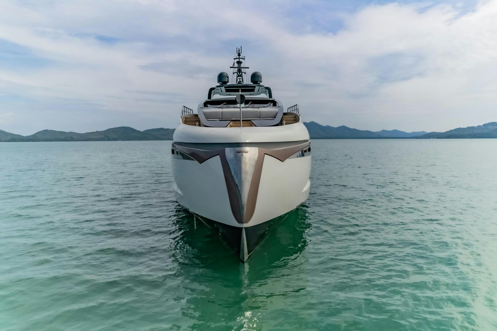 a boat in the water aboard LA VIE Yacht for Sale