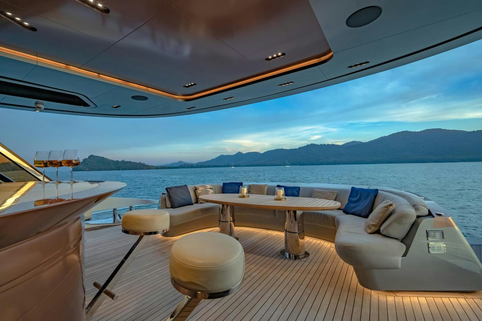 a boat on the water aboard LA VIE Yacht for Sale